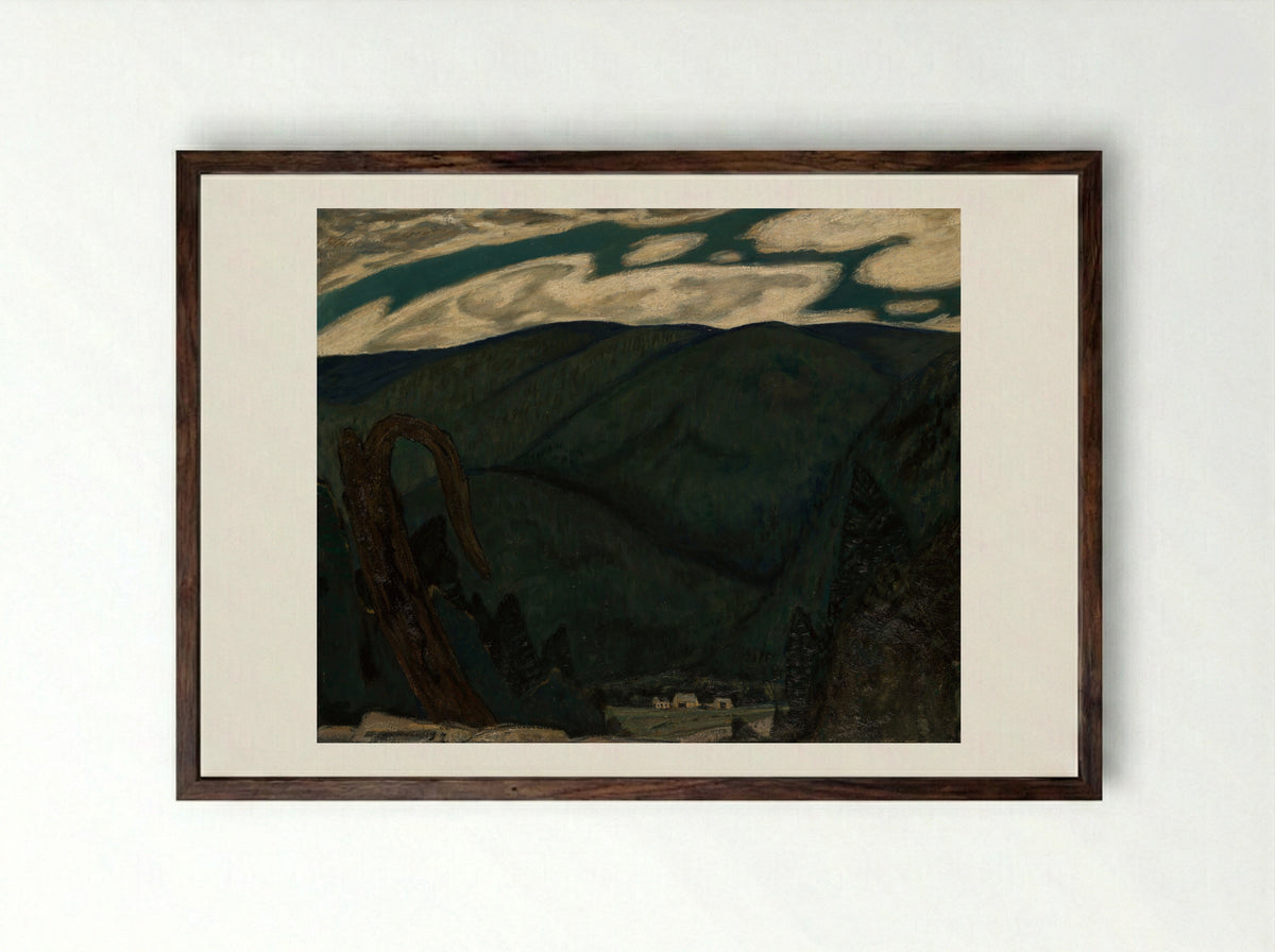 The Dark Mountain - Marsden Hartley - Framed Print Dark Wood