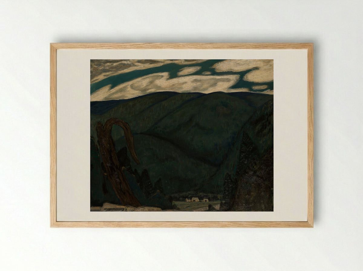 The Dark Mountain - Marsden Hartley - Framed Print Wood