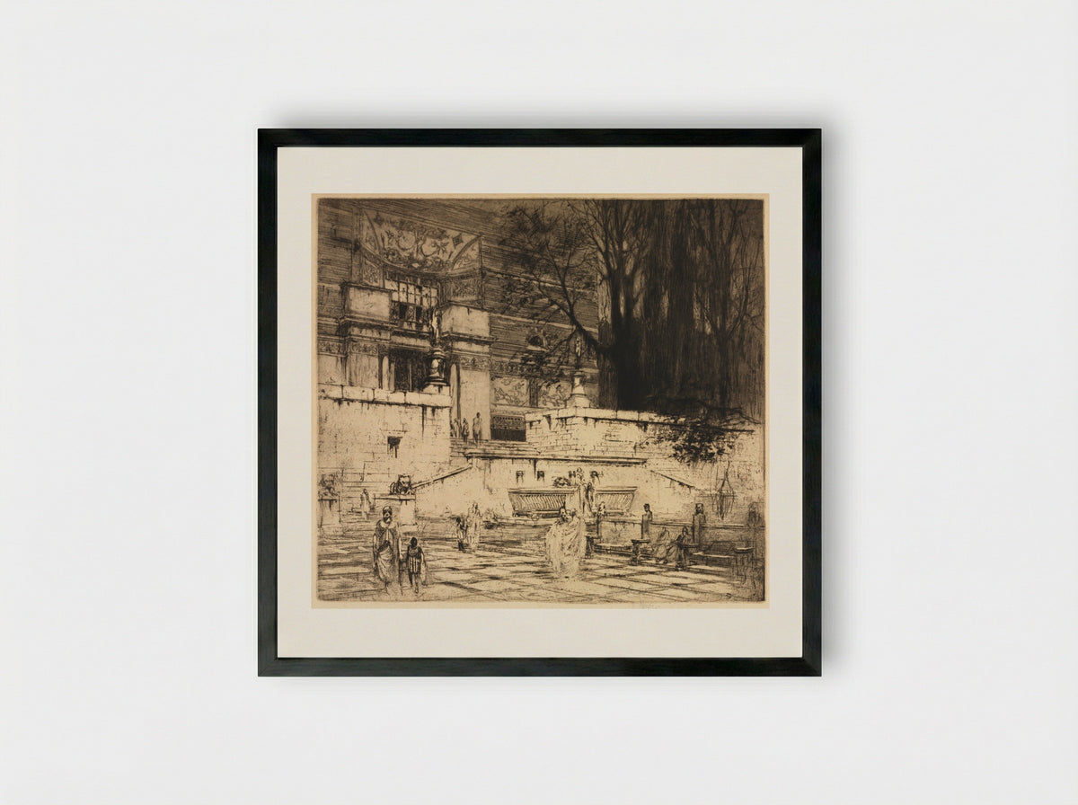 The Days of Ancient Rome: At the House of a Patrician - William Walcot - Framed Print Black