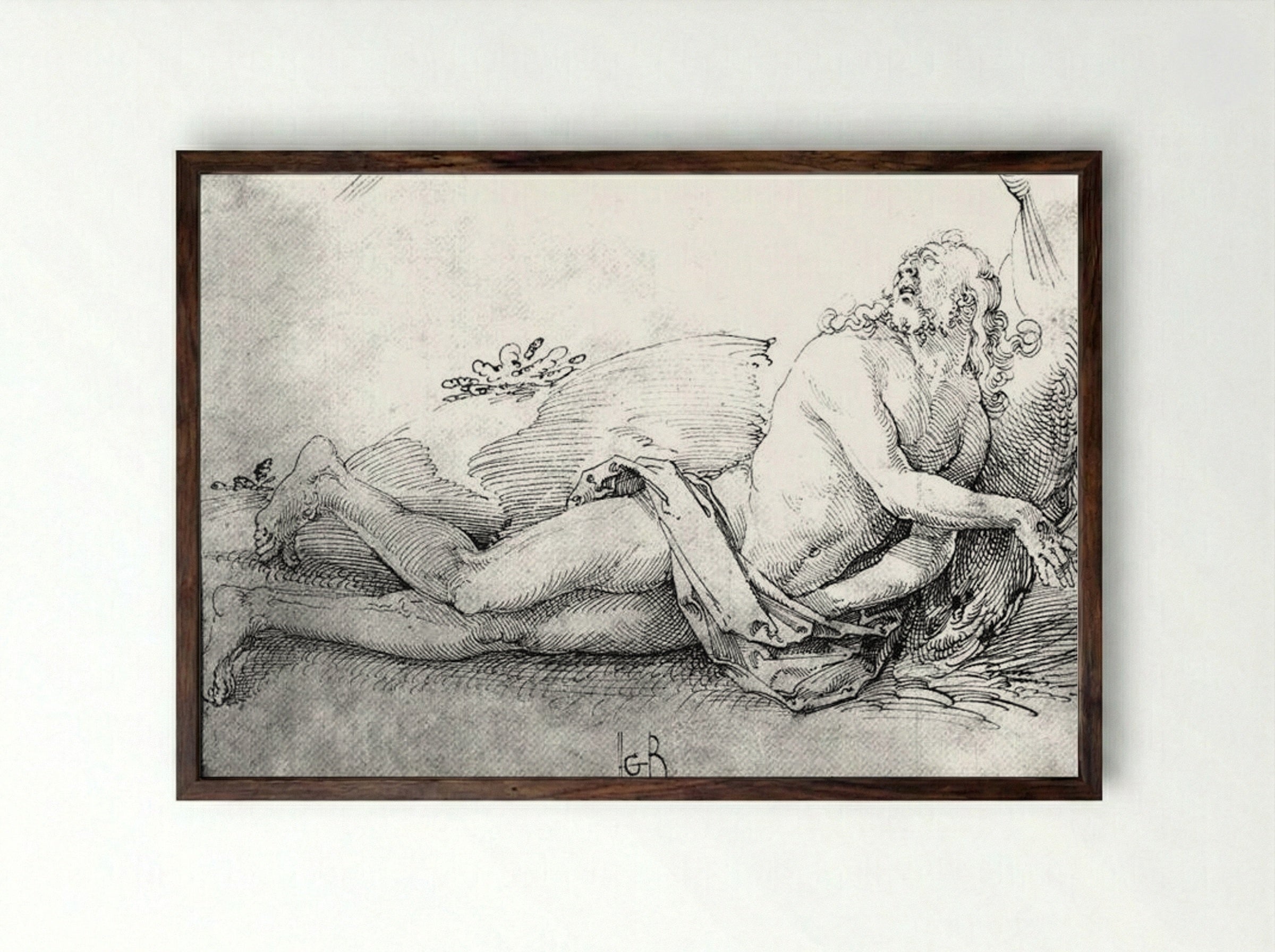 The Dead Christ - Hans Baldung - Framed Print Dark Wood