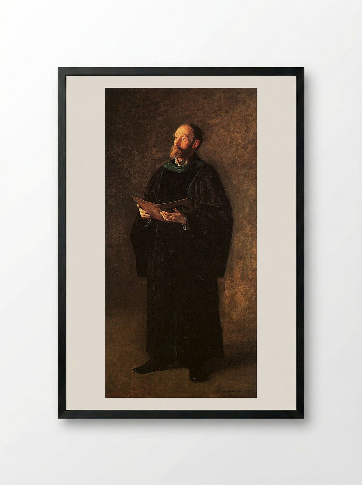 The Dean's Roll Call - Thomas Eakins - Framed Print Black
