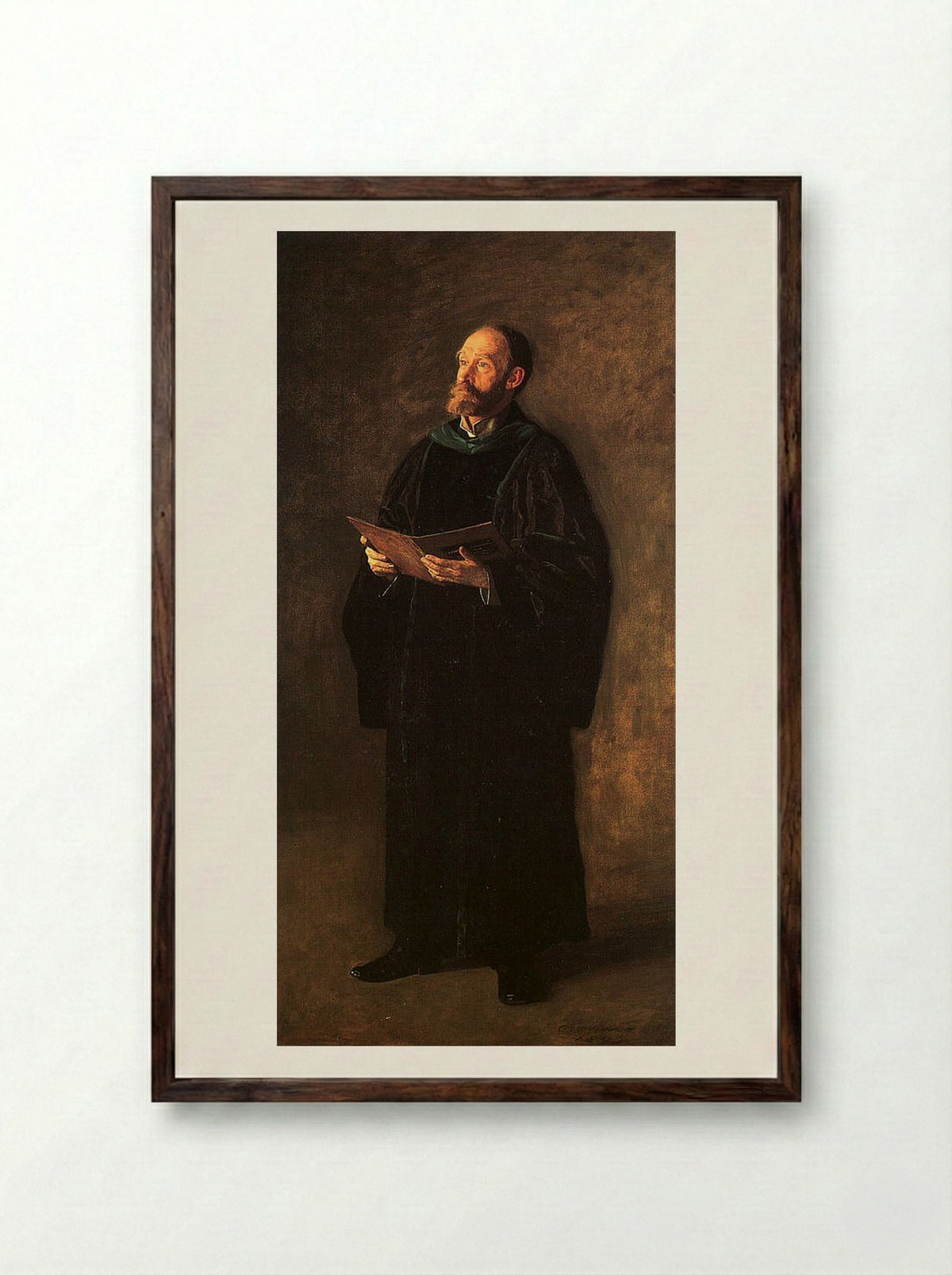 The Dean's Roll Call - Thomas Eakins - Framed Print Dark Wood