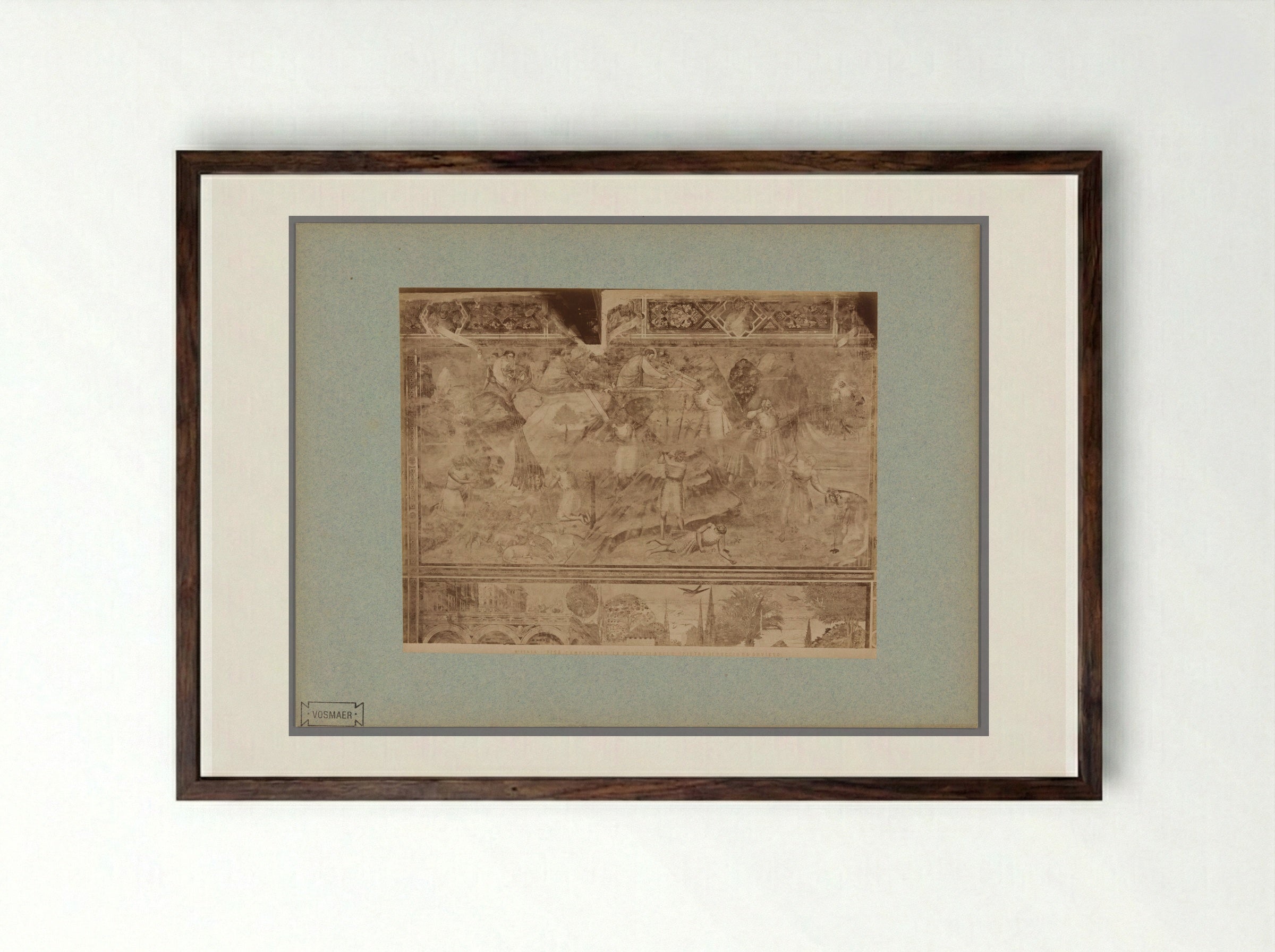 The Death of Abel (After Piero di Puccio) - Fratelli Alinari - Framed Print Dark Wood