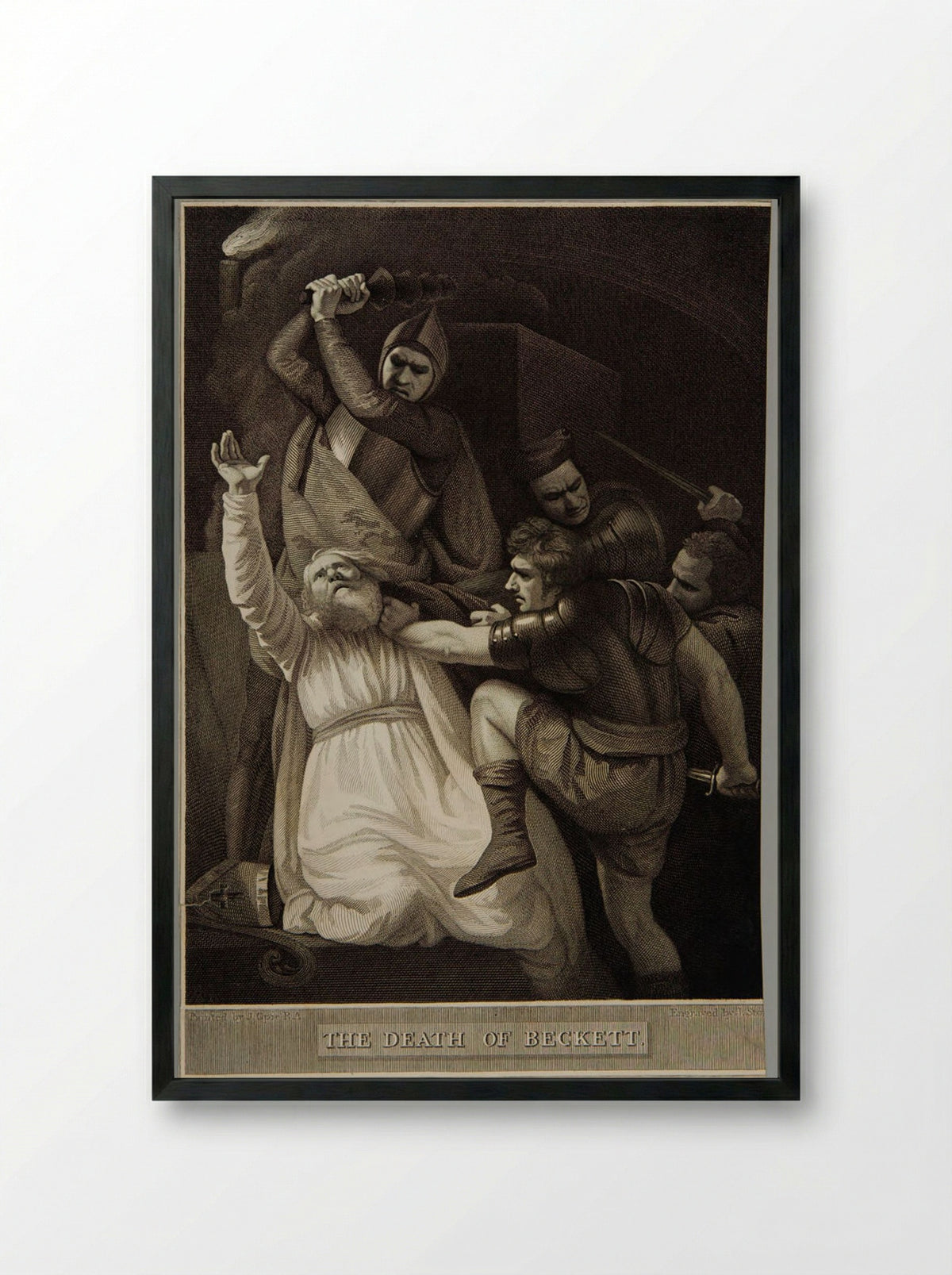 The Death of Beckett - James Stow - Framed Print Black
