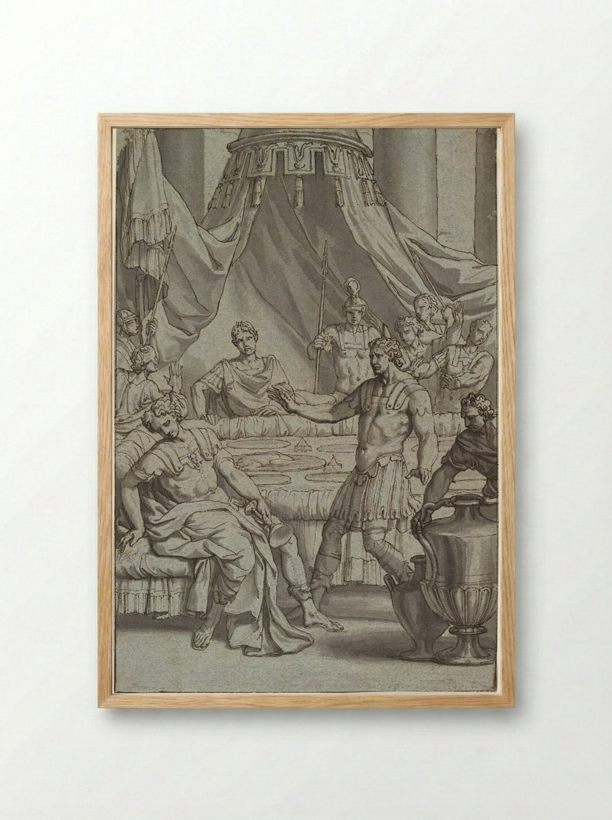 The Death of Britannicus - Louis Chéron - Framed Print Wood