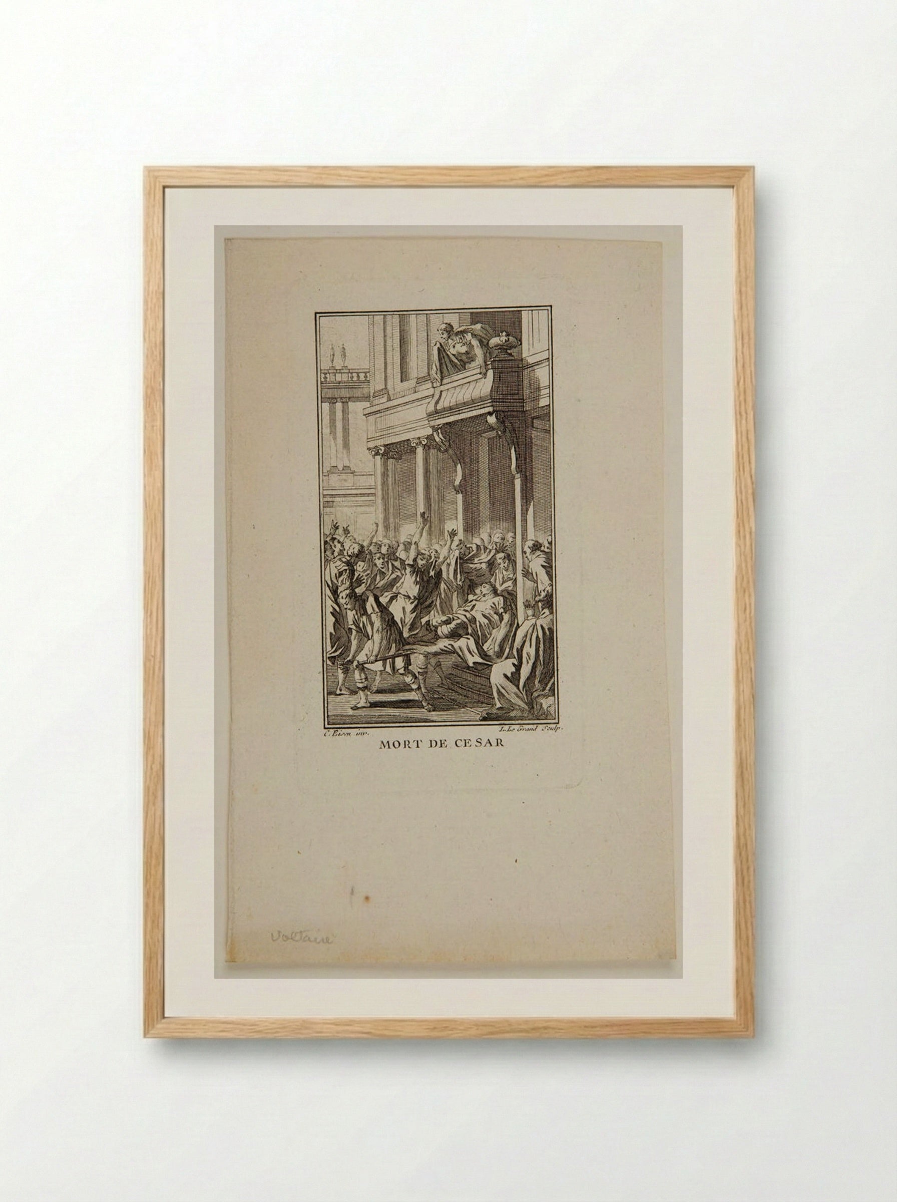The Death of Caesar - Louis Legrand - Framed Print Wood