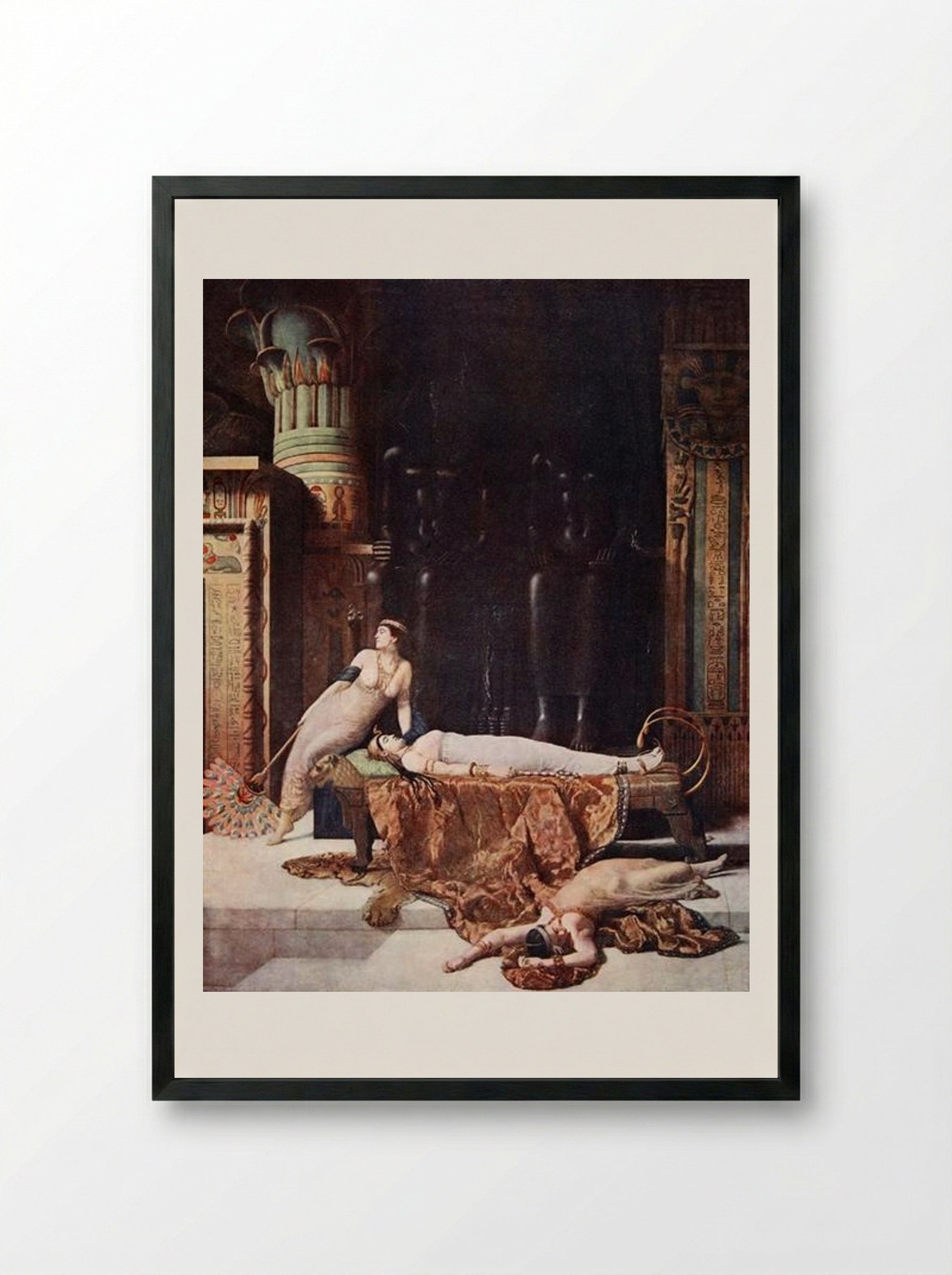 The Death of Cleopatra - John Collier - Framed Print Black