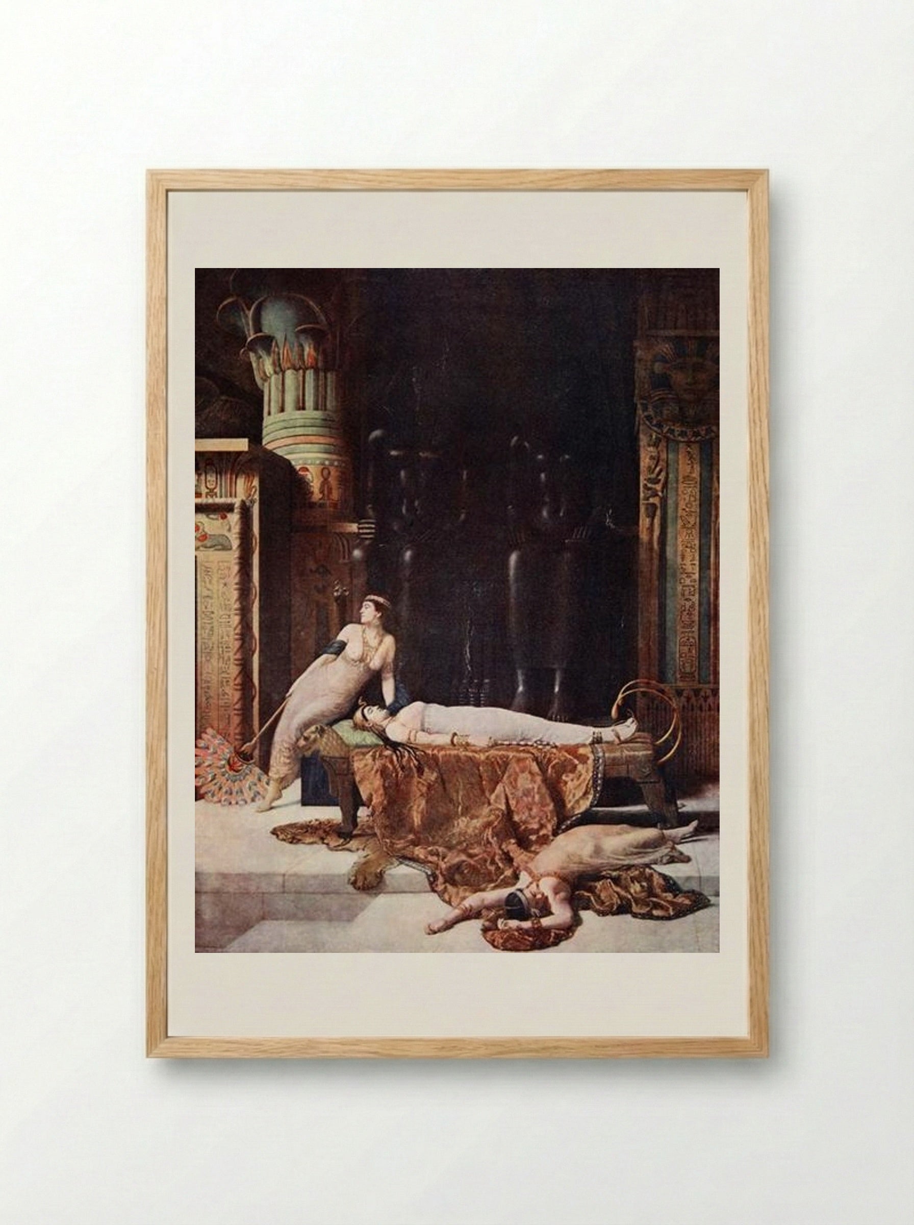 The Death of Cleopatra - John Collier - Framed Print Wood
