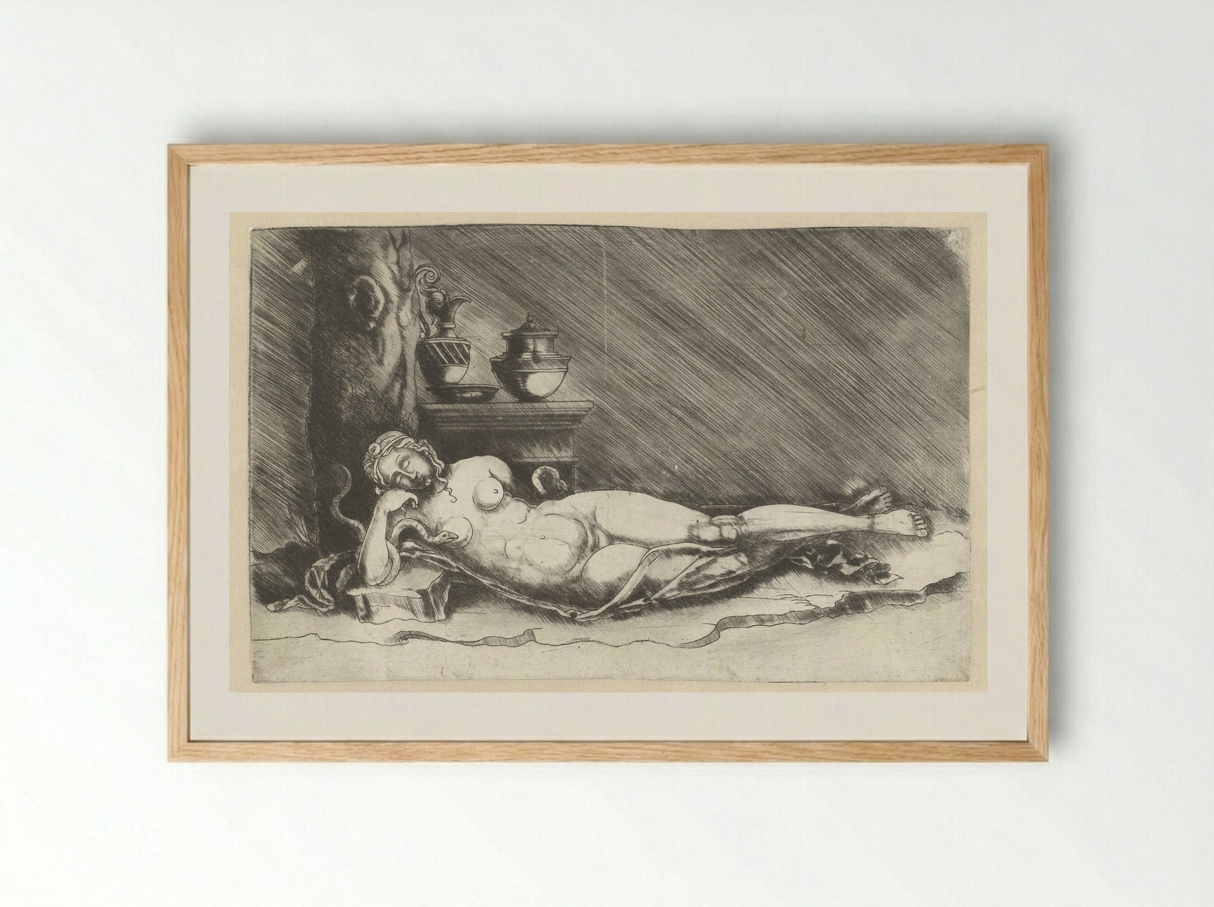The Death of Cleopatra - Meester van 1515 - Framed Print Wood