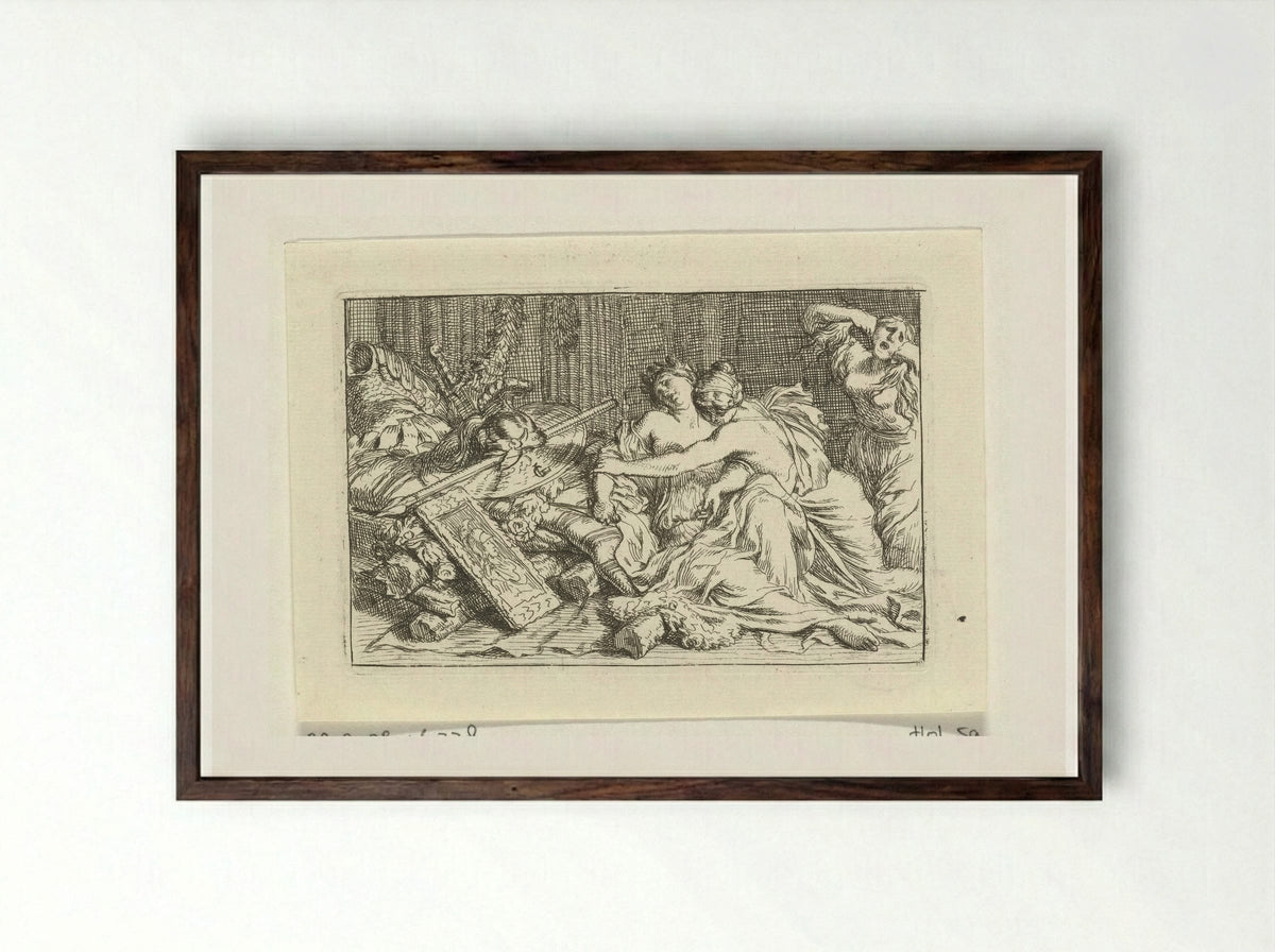 The Death of Dido - Gerard de Lairesse - Framed Print Dark Wood