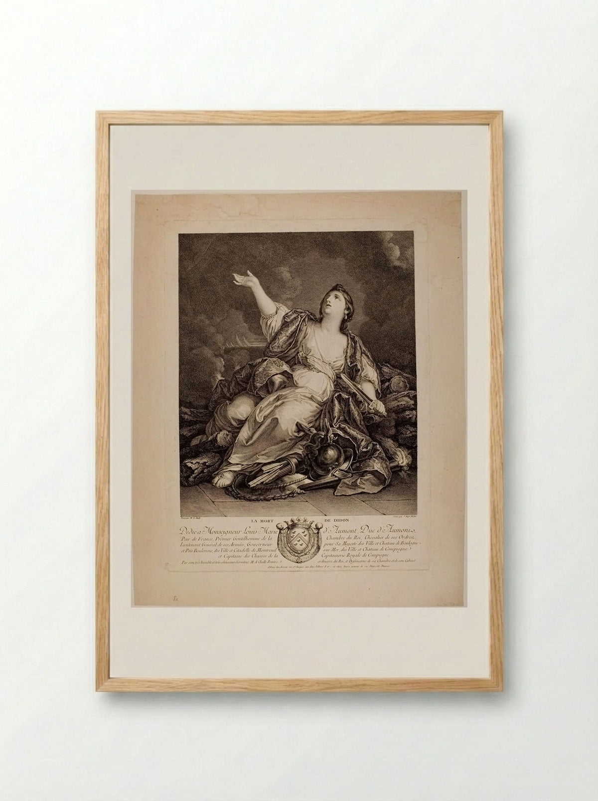 The Death of Dido - Jean Baptiste Michel - Framed Print Wood