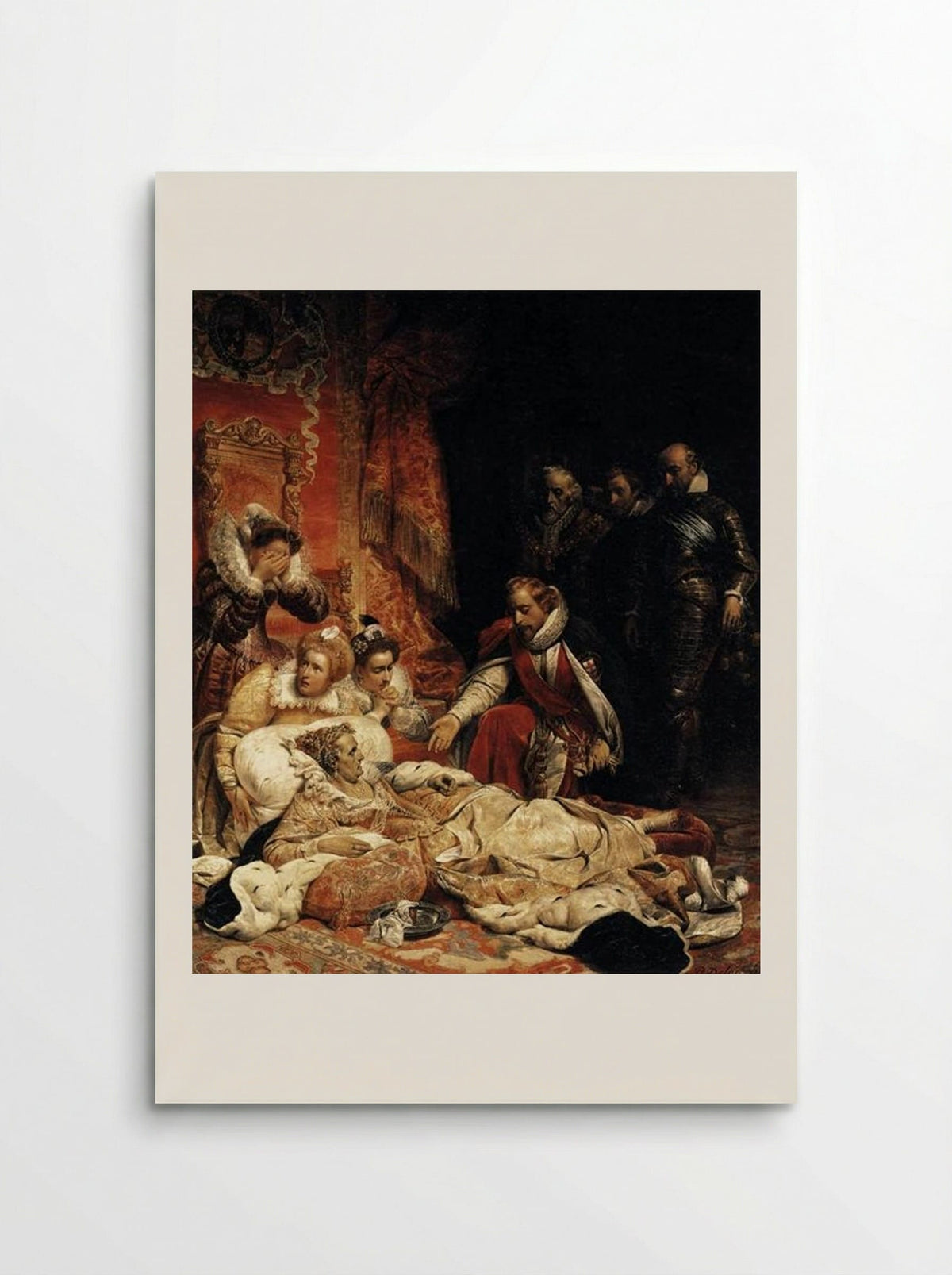 The Death of Elizabeth I, Queen of England - Paul Delaroche - Poster