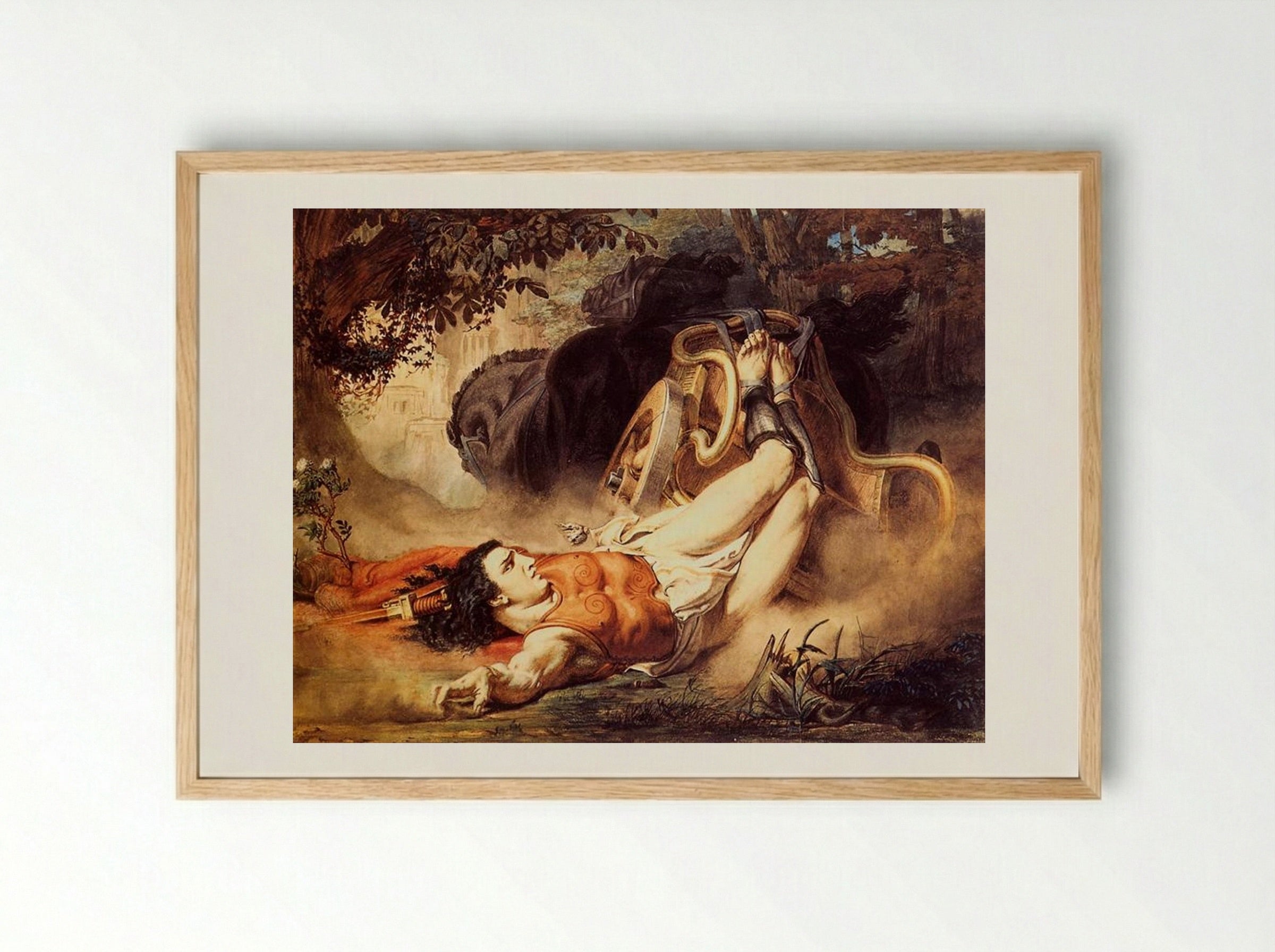The Death of Hippolytus - Sir Lawrence Alma-Tadema - Framed Print Wood