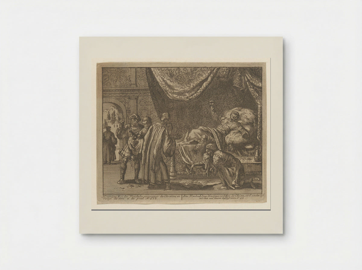 The Death of Huneric, King of the Vandals - Jan Luyken - Poster