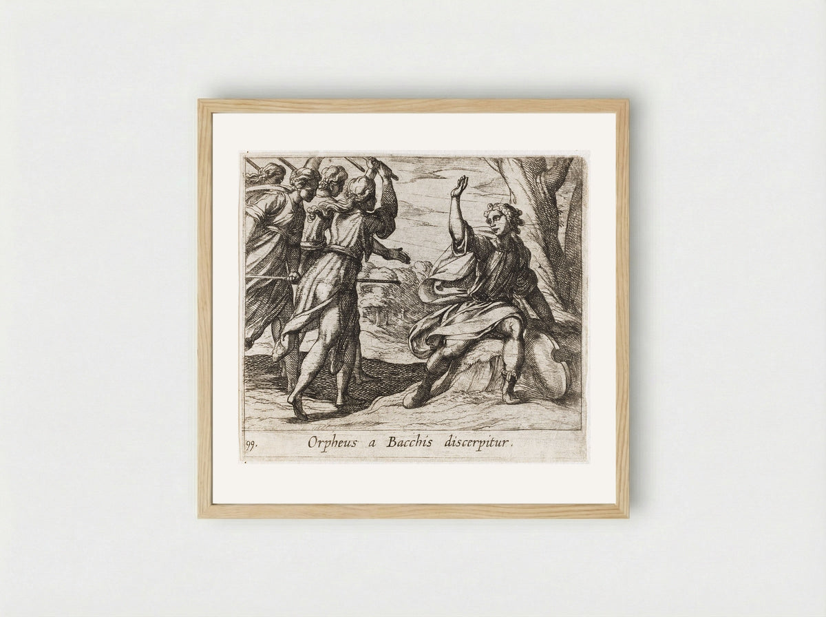 The Death of Orpheus - Antonio Tempesta - Framed Print Wood