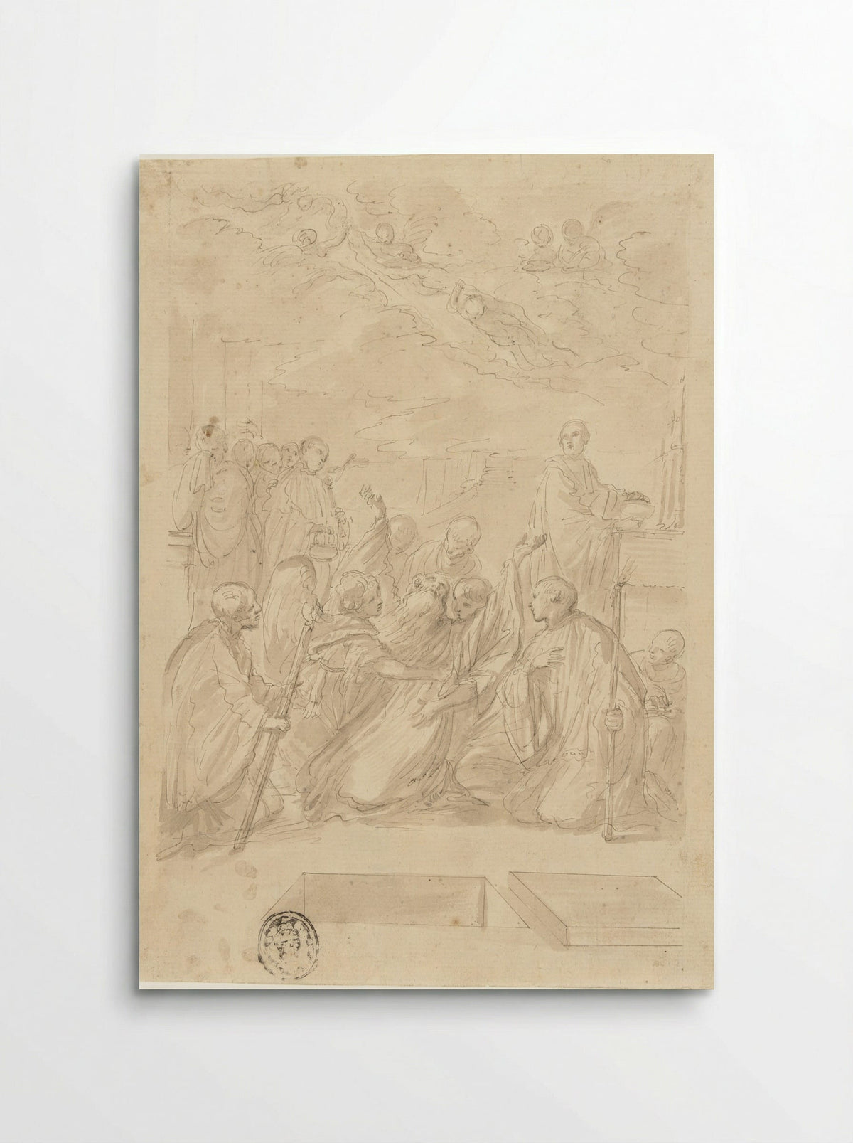 The Death of Saint Benedict - Domenico Maria Canuti - Poster