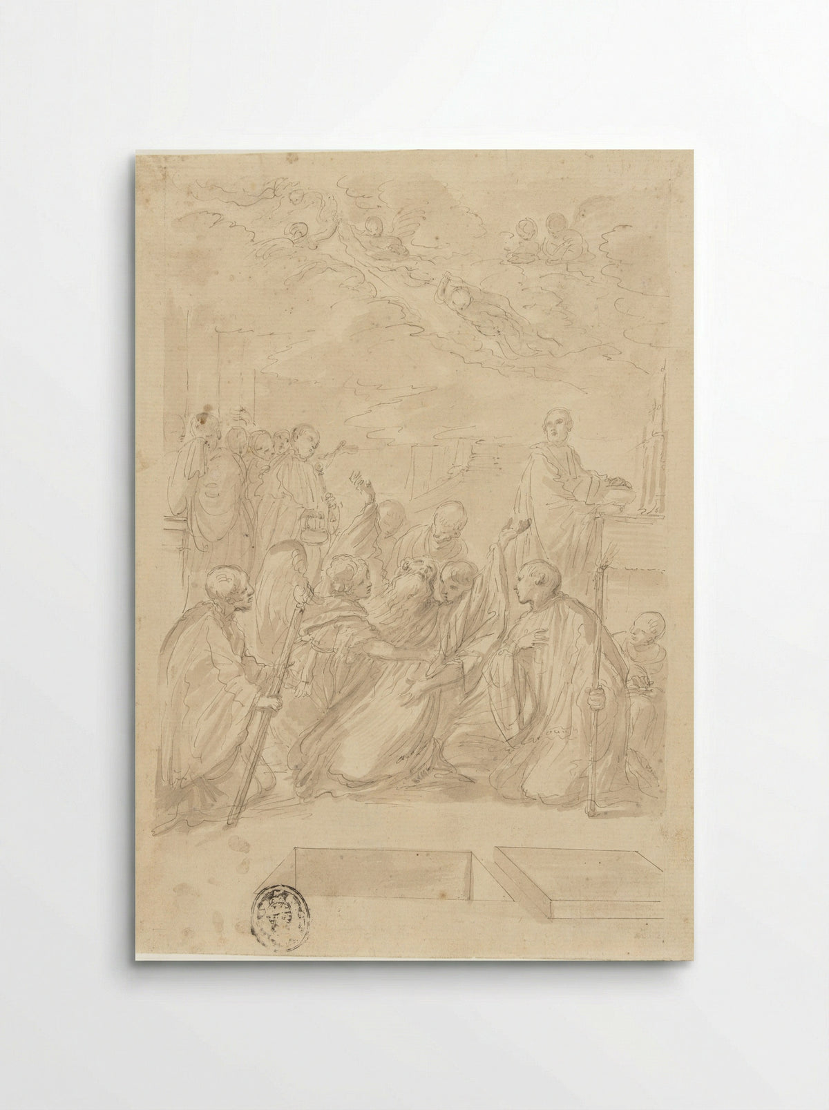 The Death of Saint Benedict - Domenico Maria Canuti - Poster