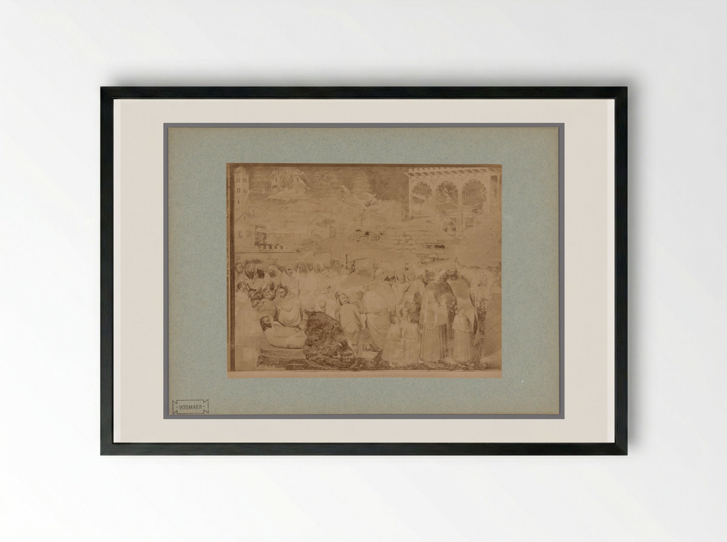 The Death of Saint Ranieri - Fratelli Alinari - Framed Print Black