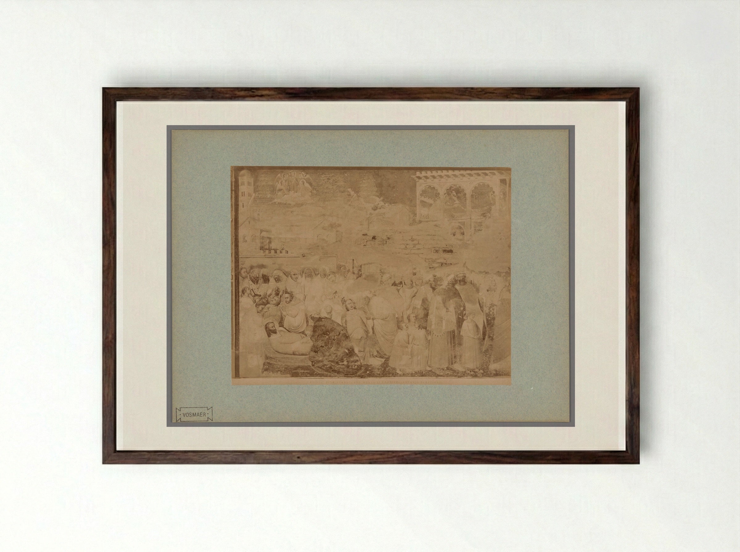 The Death of Saint Ranieri - Fratelli Alinari - Framed Print Dark Wood