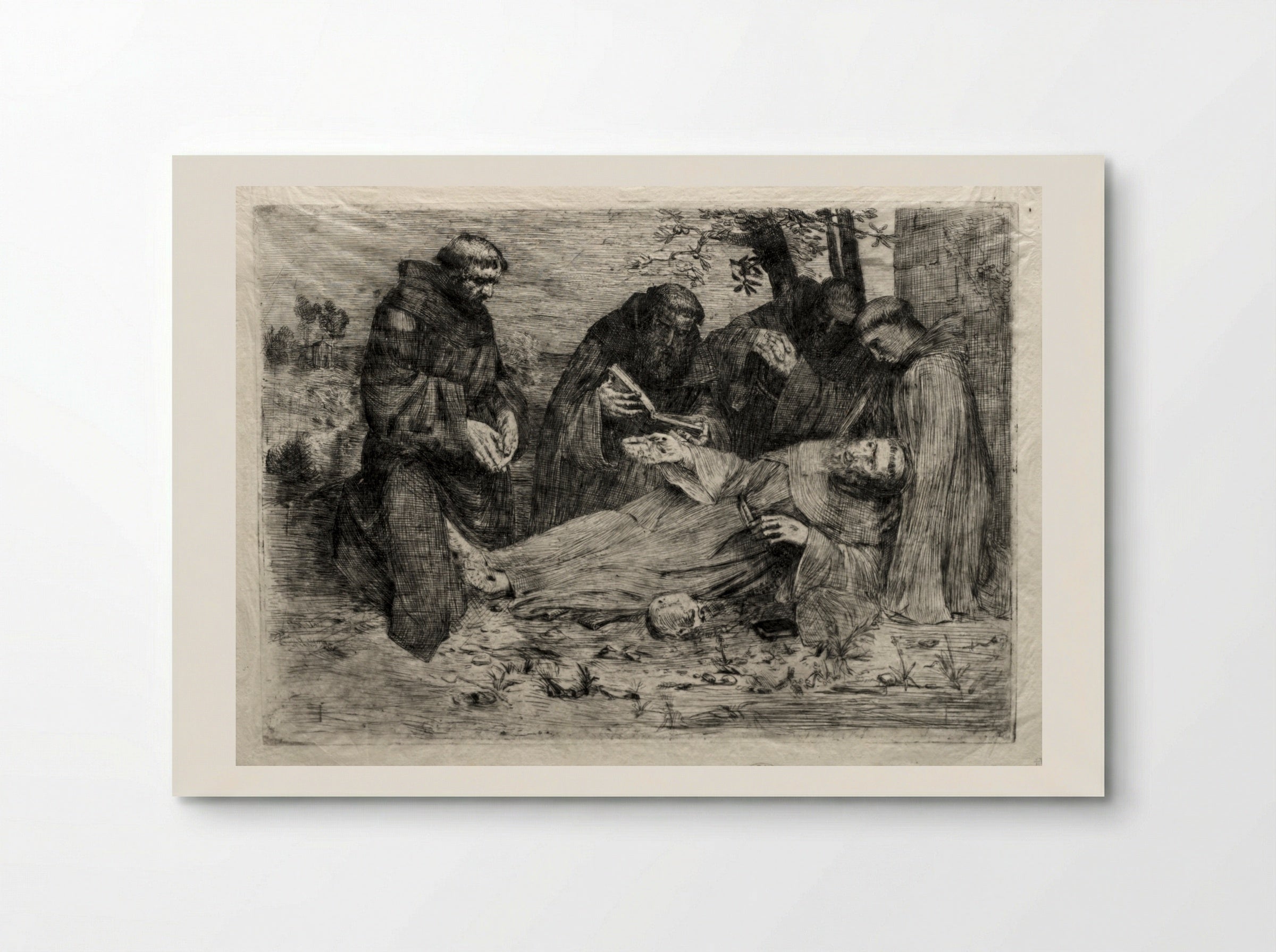 The Death of St. Francis - Alphonse Legros - Poster