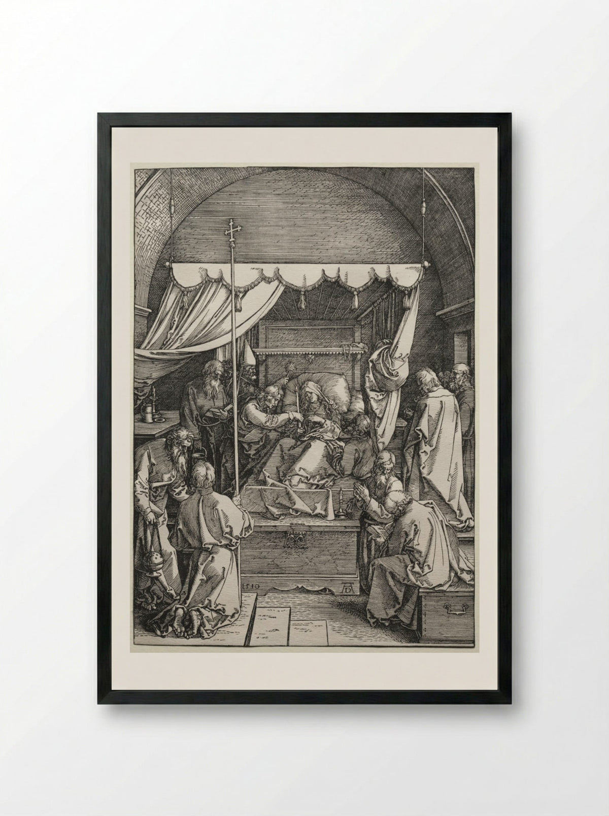 The Death of the Virgin - Albrecht Dürer - Framed Print Black