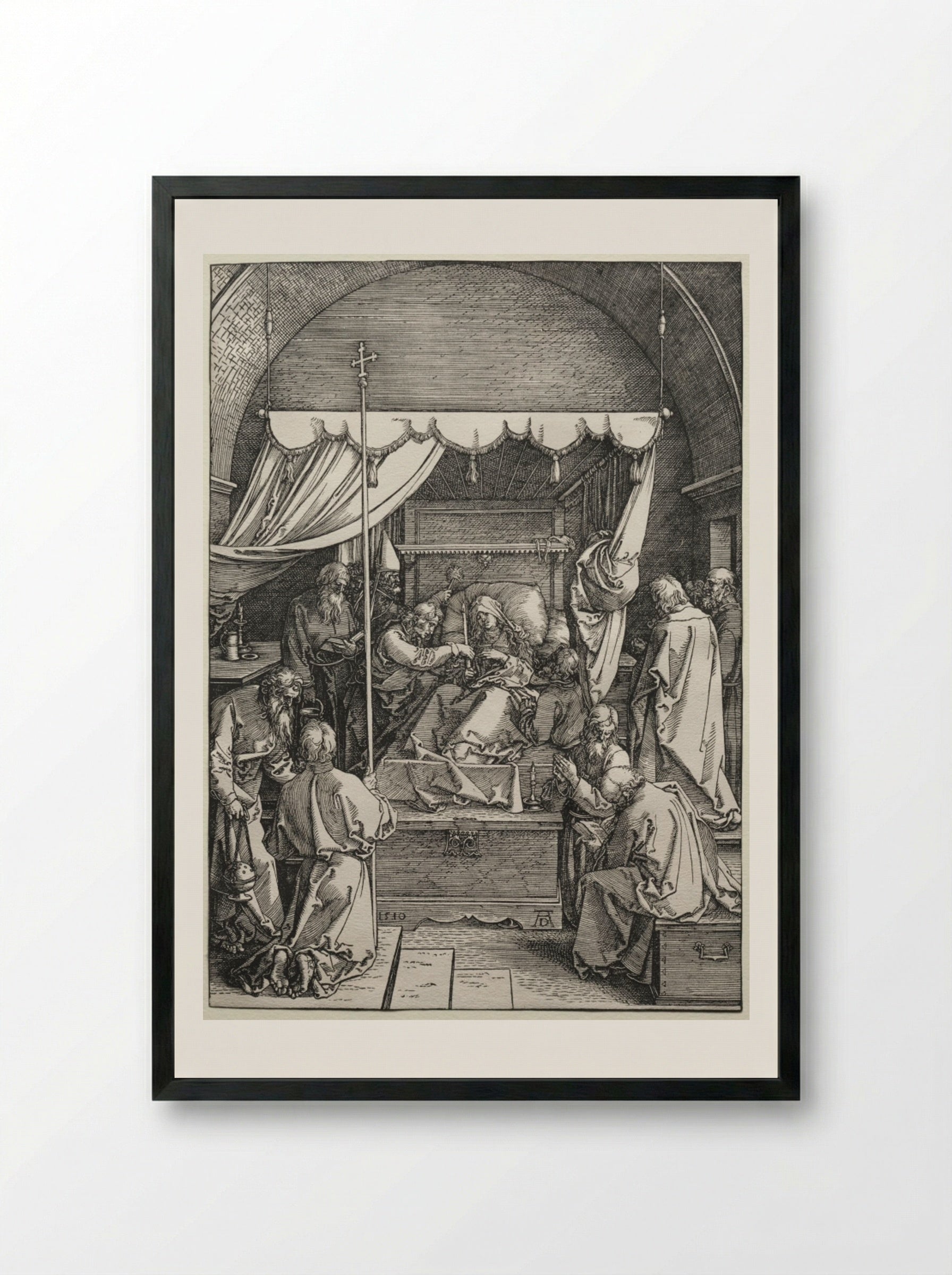 The Death of the Virgin - Albrecht Dürer - Framed Print Black