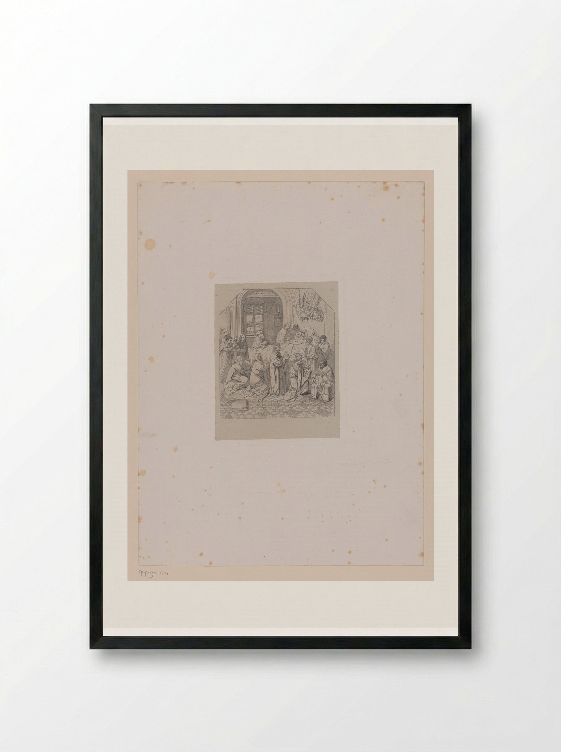 The Death of the Virgin - Léopold Flameng - Framed Print Black