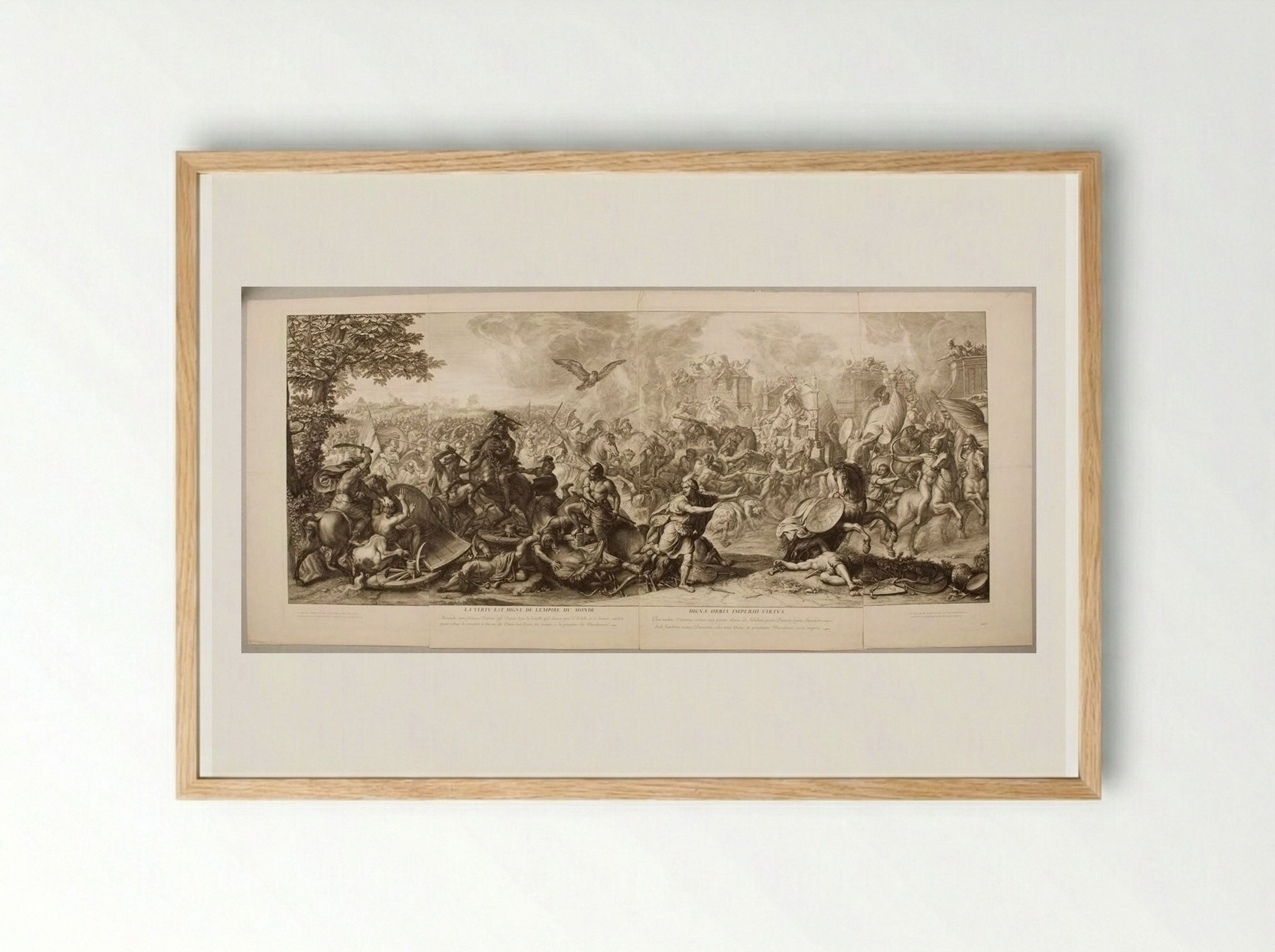 The Defeat of Darius at Arbela - Gérard Audran - Framed Print Wood