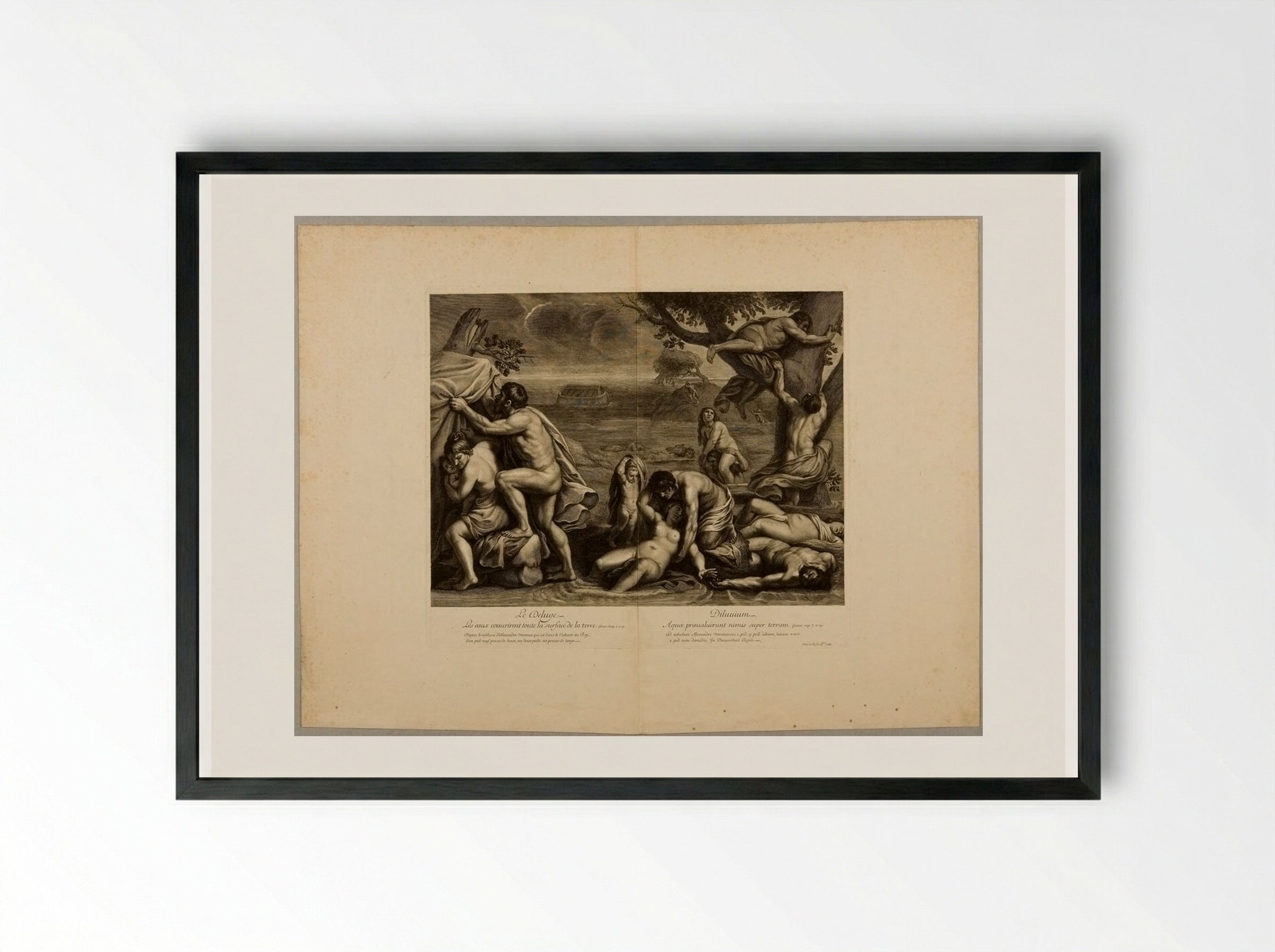 The Deluge - Gérard Edelinck - Framed Print Black