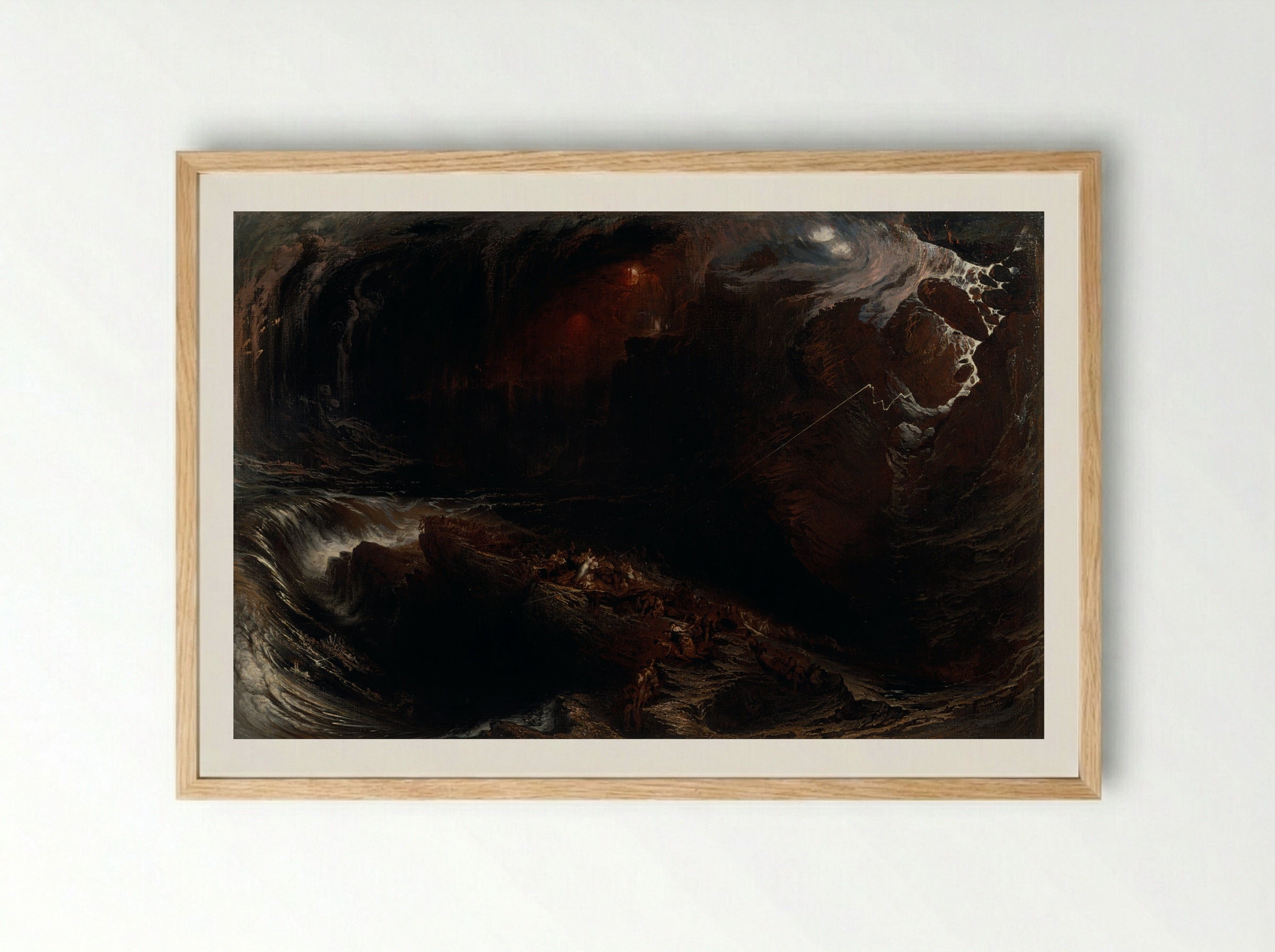 The Deluge - John Martin - Framed Print Wood