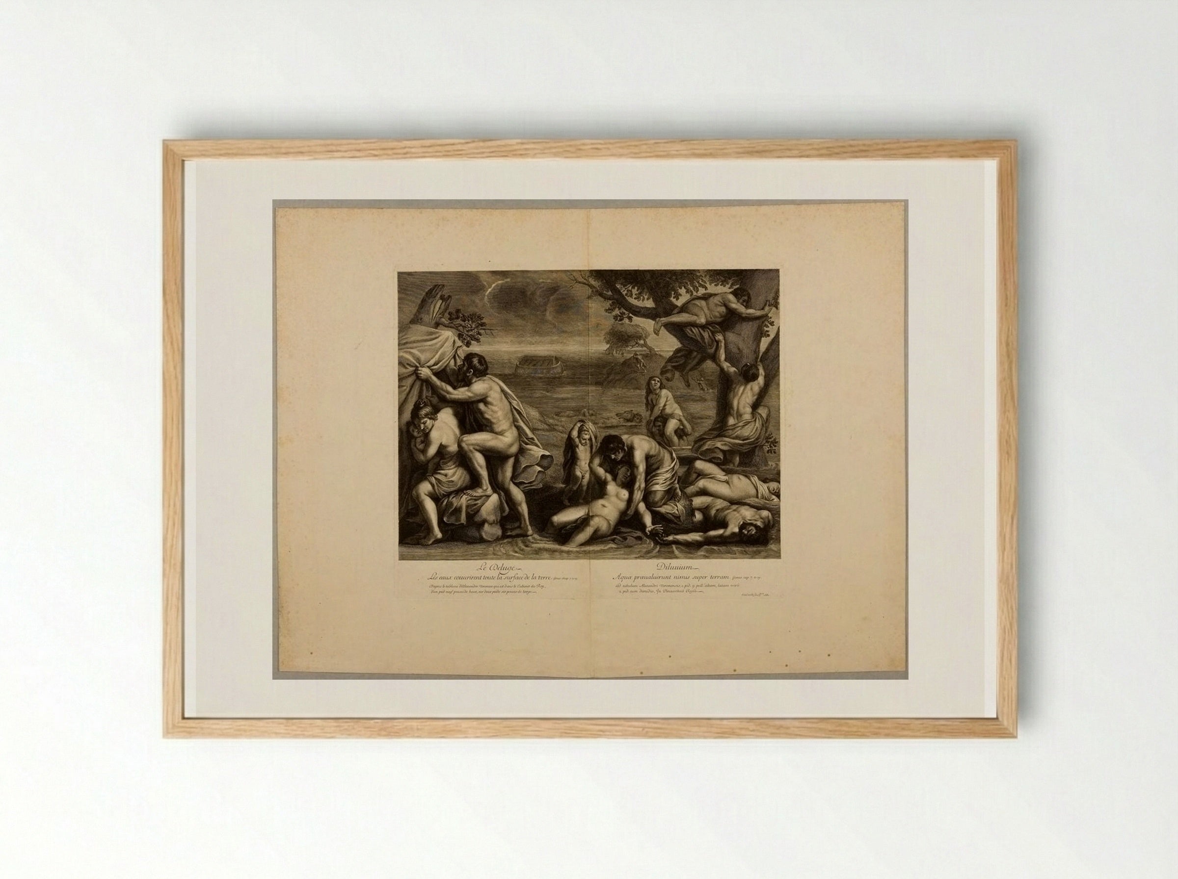 The Deluge - Gérard Edelinck - Framed Print Wood