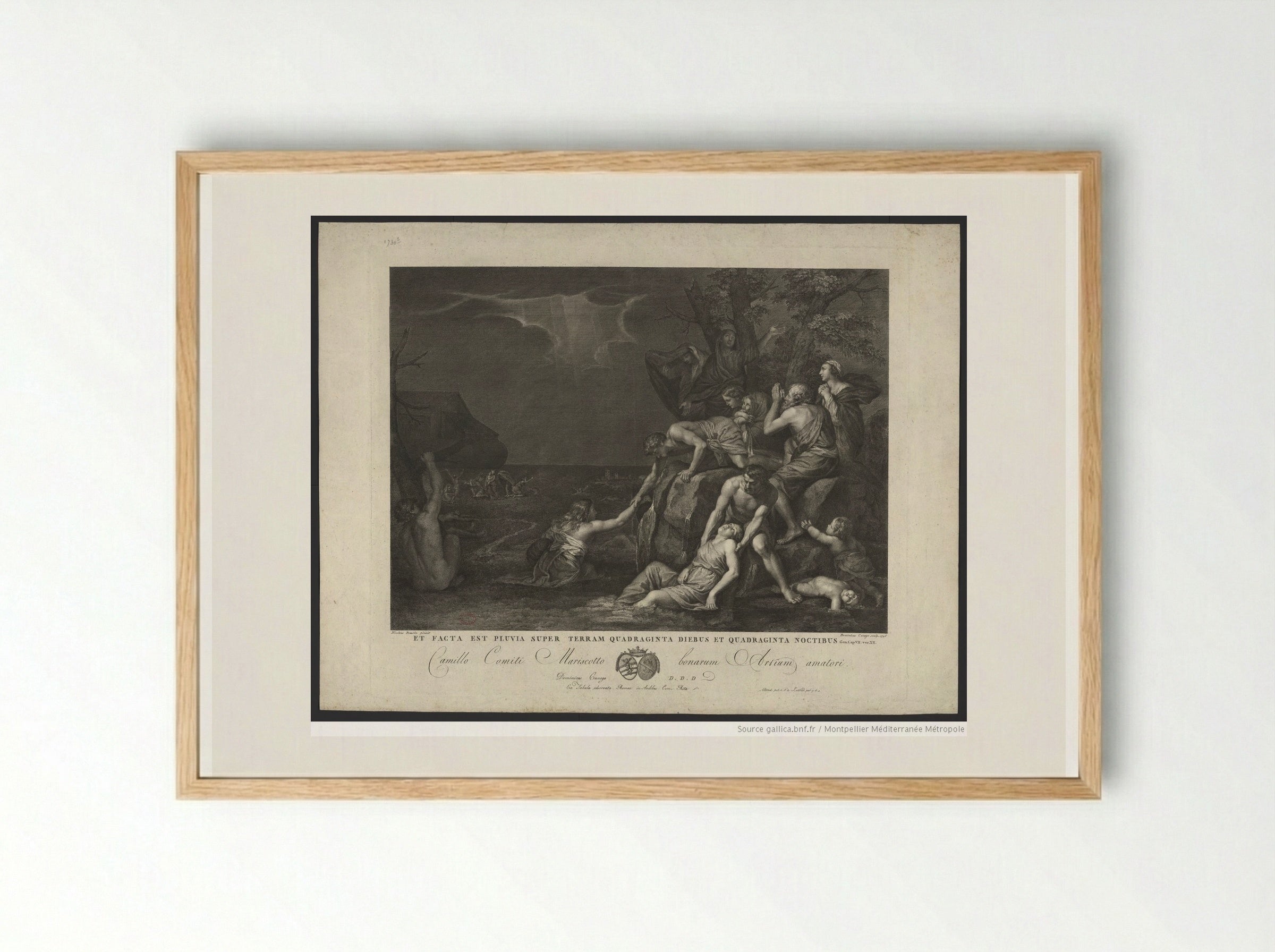 The Deluge - Domenico Cunego - Framed Print Wood
