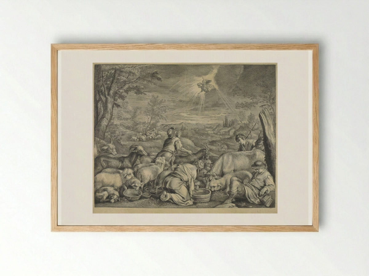 The Departure of Abraham for Sichem - Cornelis Visscher - Framed Print Wood