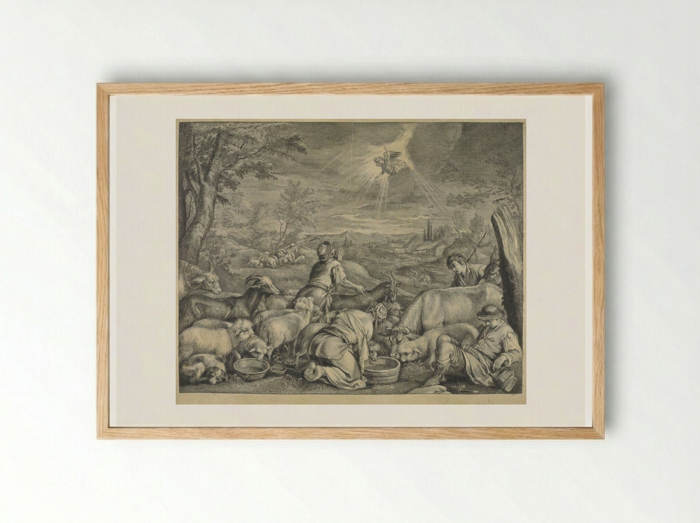 The Departure of Abraham for Sichem - Cornelis Visscher - Framed Print Wood