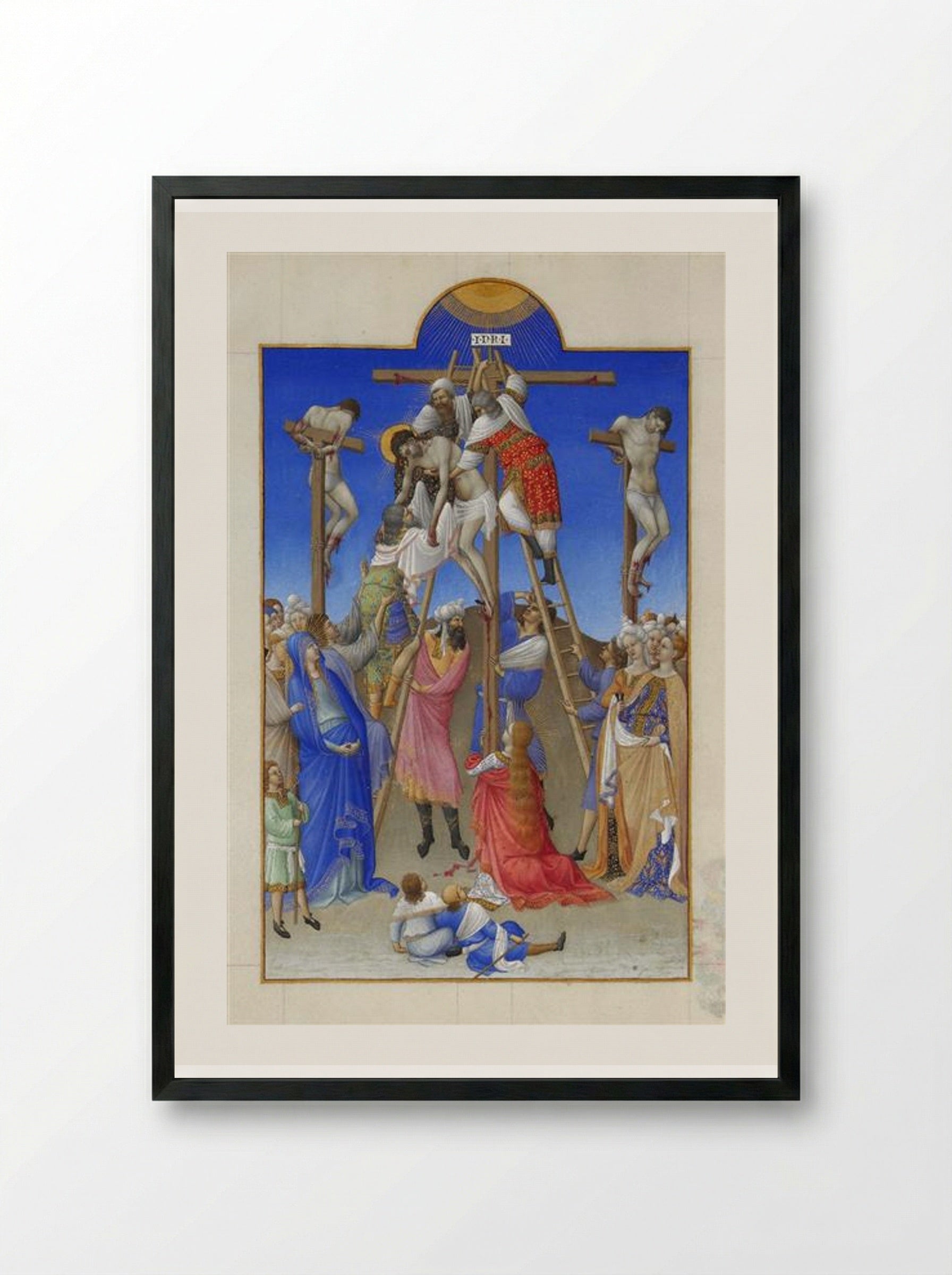 The Deposition - Limbourg brothers - Framed Print Black