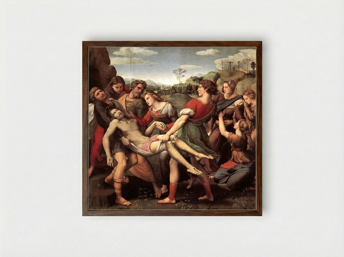 The Deposition - Raphael - Framed Print Dark Wood