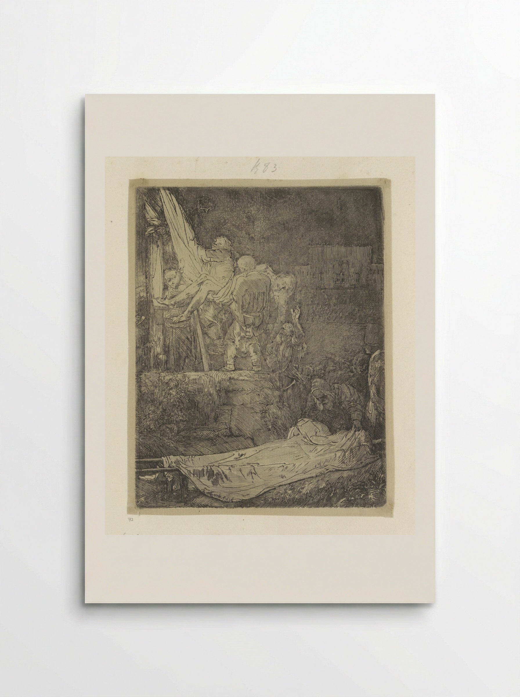 The Descent from the Cross by Torchlight - Henry Louis Basan - Poster