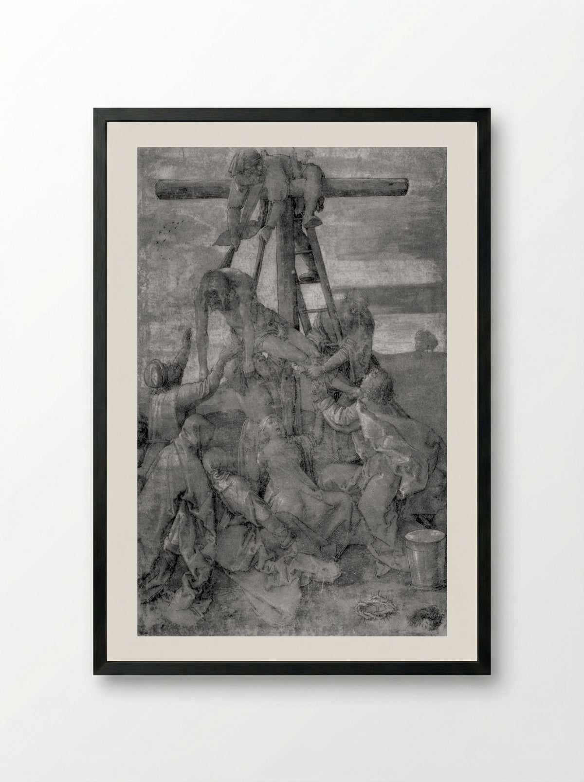 The Descent from the Cross - Albrecht Dürer - Framed Print Black