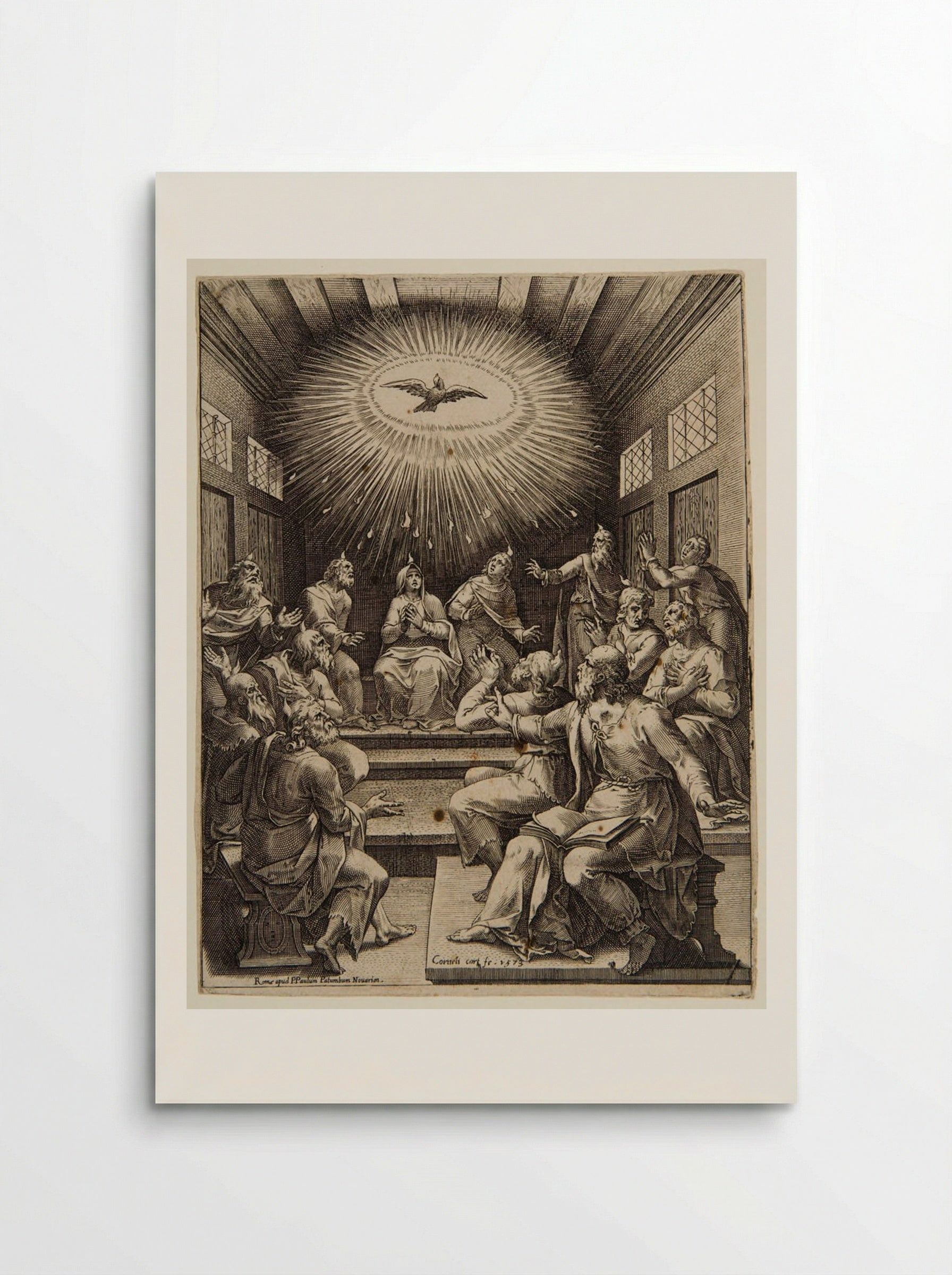 The Descent of the Holy Spirit - Cornelis Cort - Poster