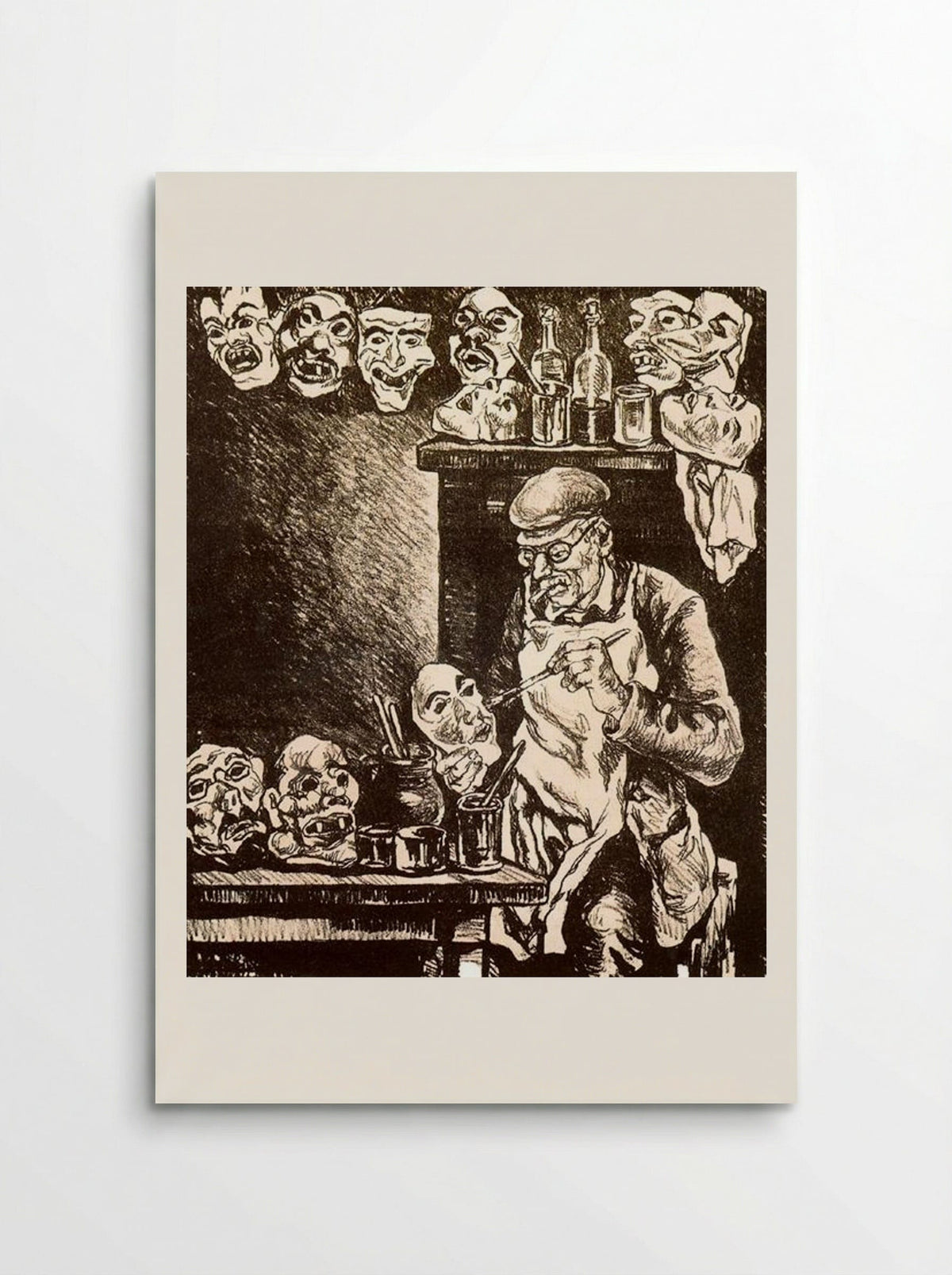 The Designer of Masks - José Gutiérrez Solana - Poster