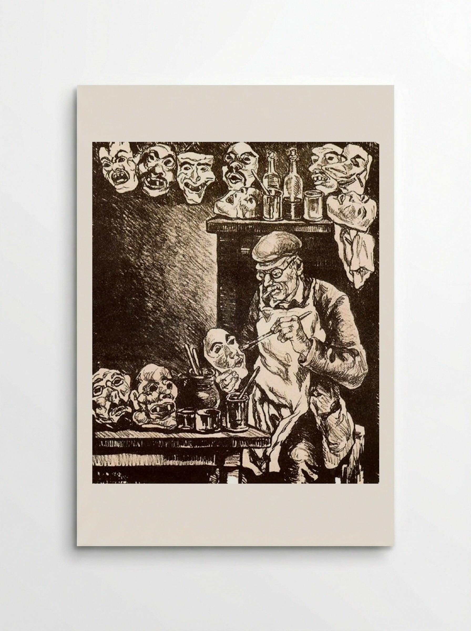 The Designer of Masks - José Gutiérrez Solana - Poster