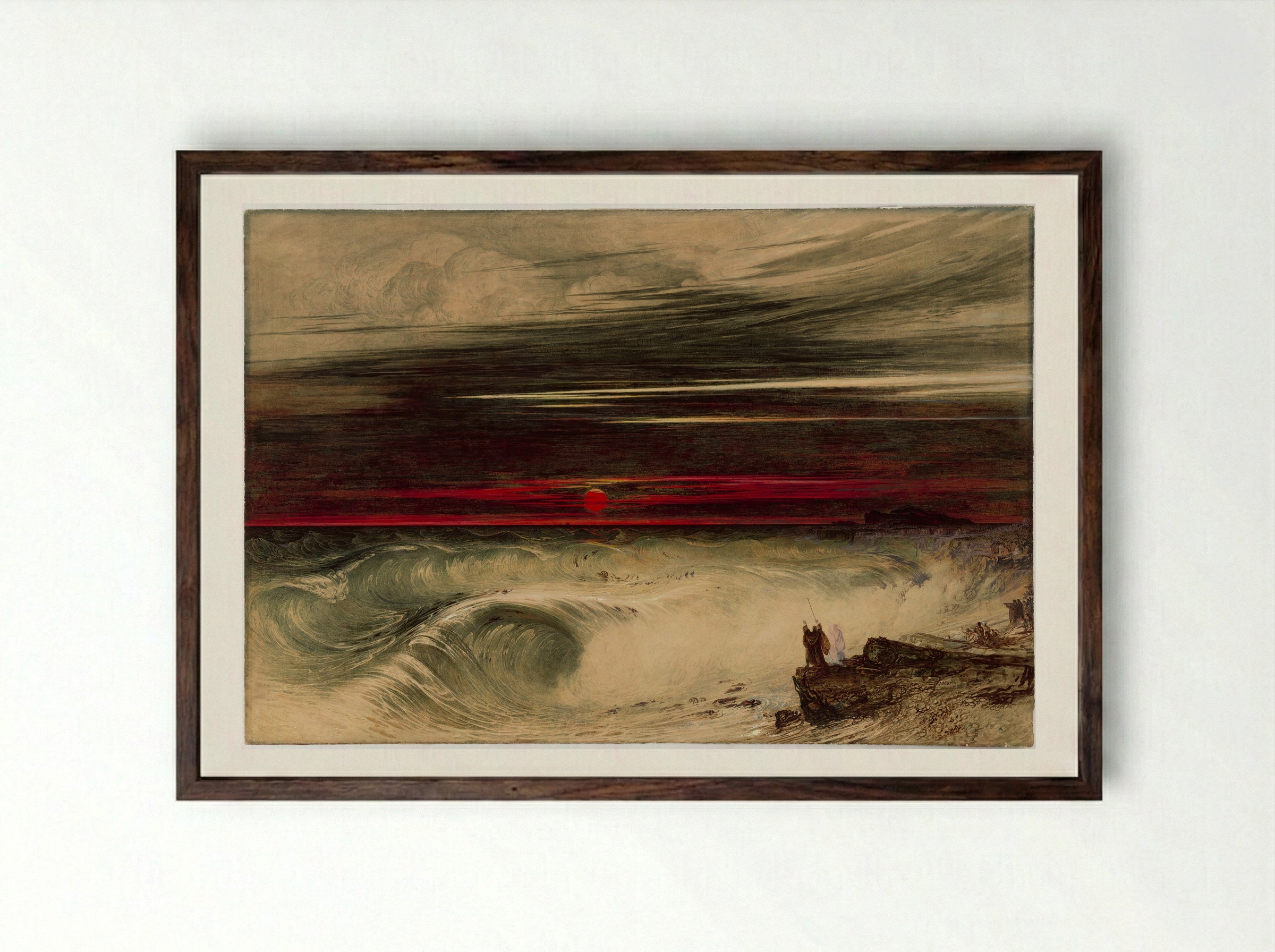 The Destruction of the Pharaoh's Host - John Martin - Framed Print Dark Wood