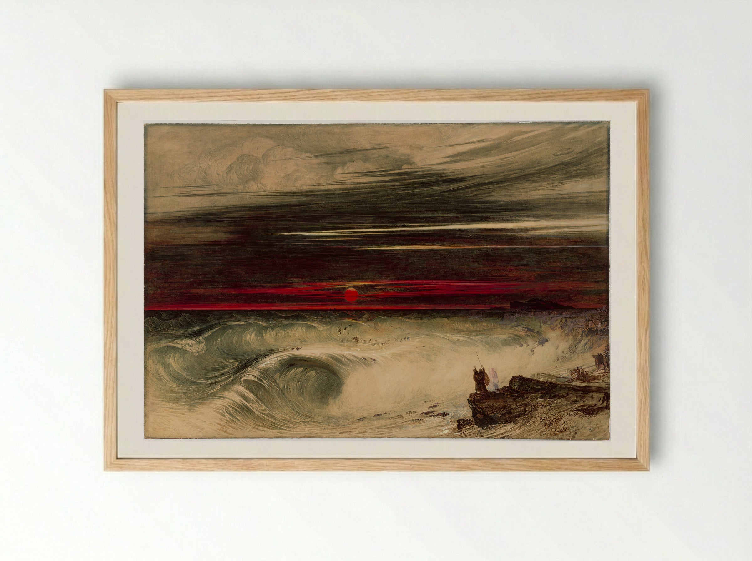 The Destruction of the Pharaoh's Host - John Martin - Framed Print Wood