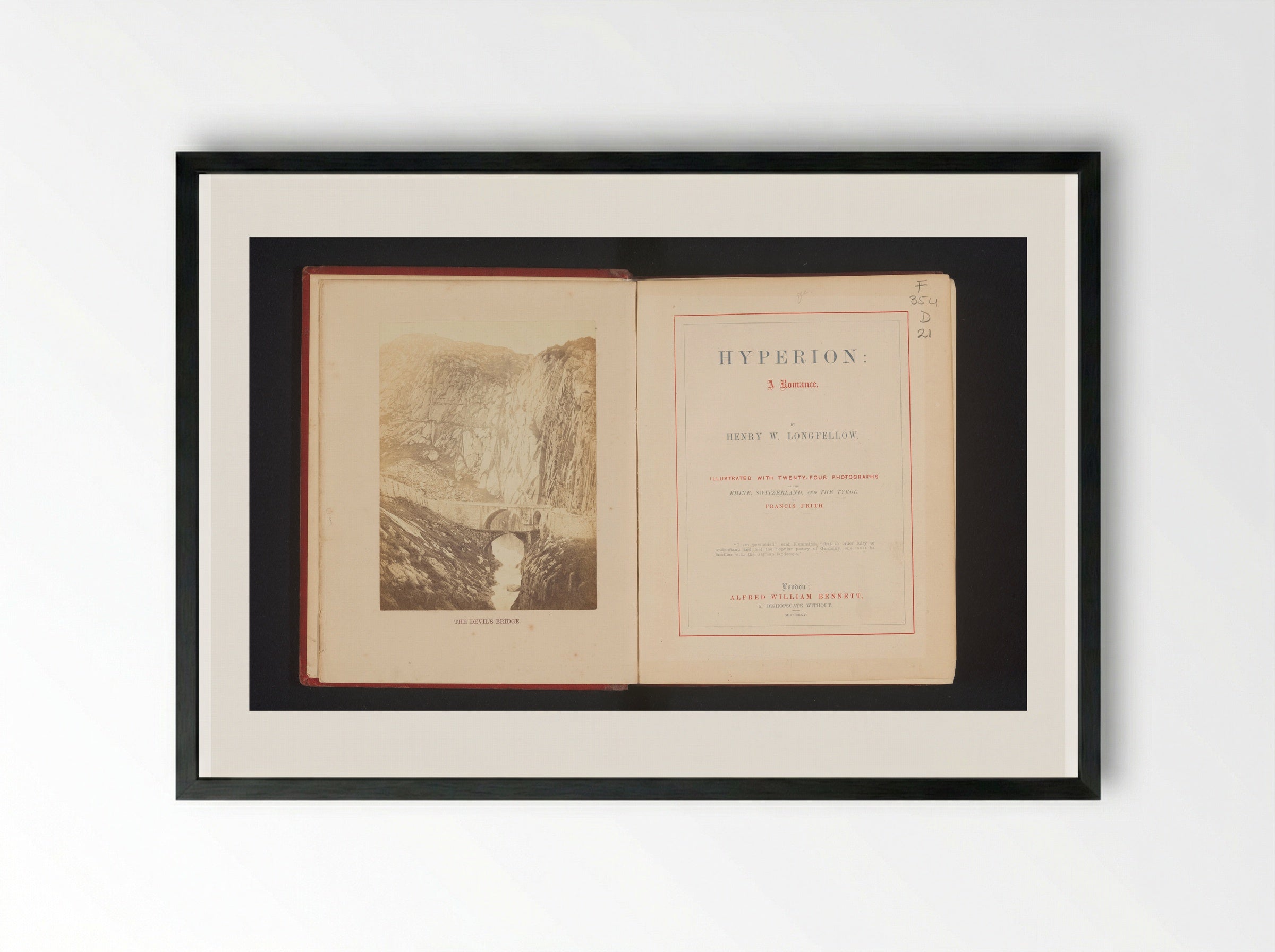 The Devil's Bridge - Francis Frith - Framed Print Black