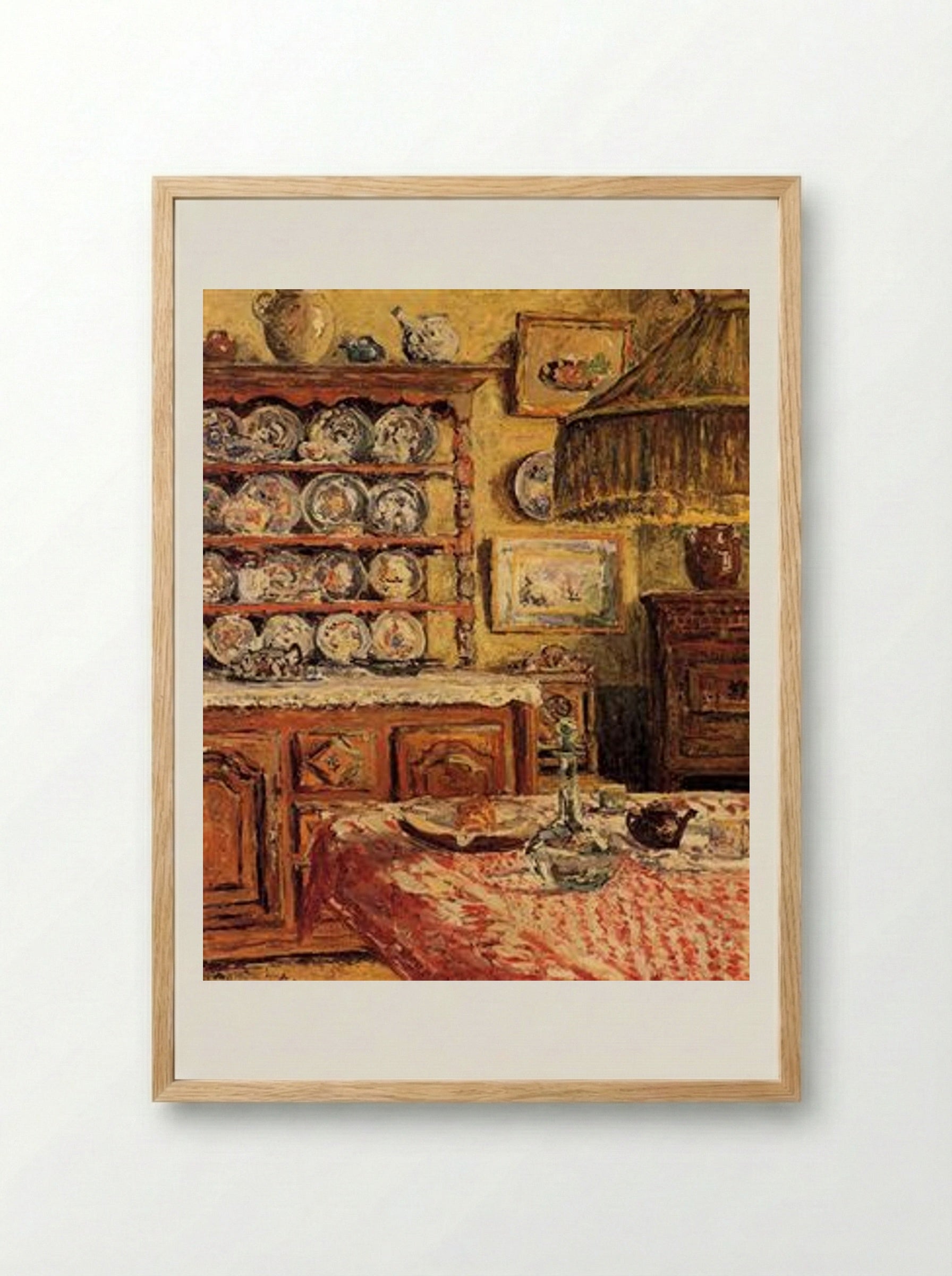The Dining Room after Lunch - Maxime Maufra - Framed Print Wood