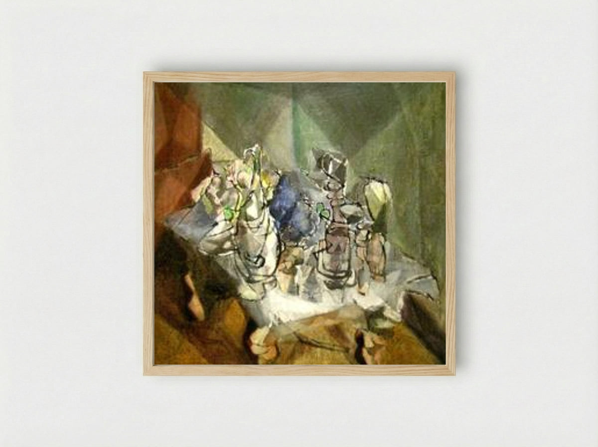 The Dining Table - Jacques Villon - Framed Print Wood