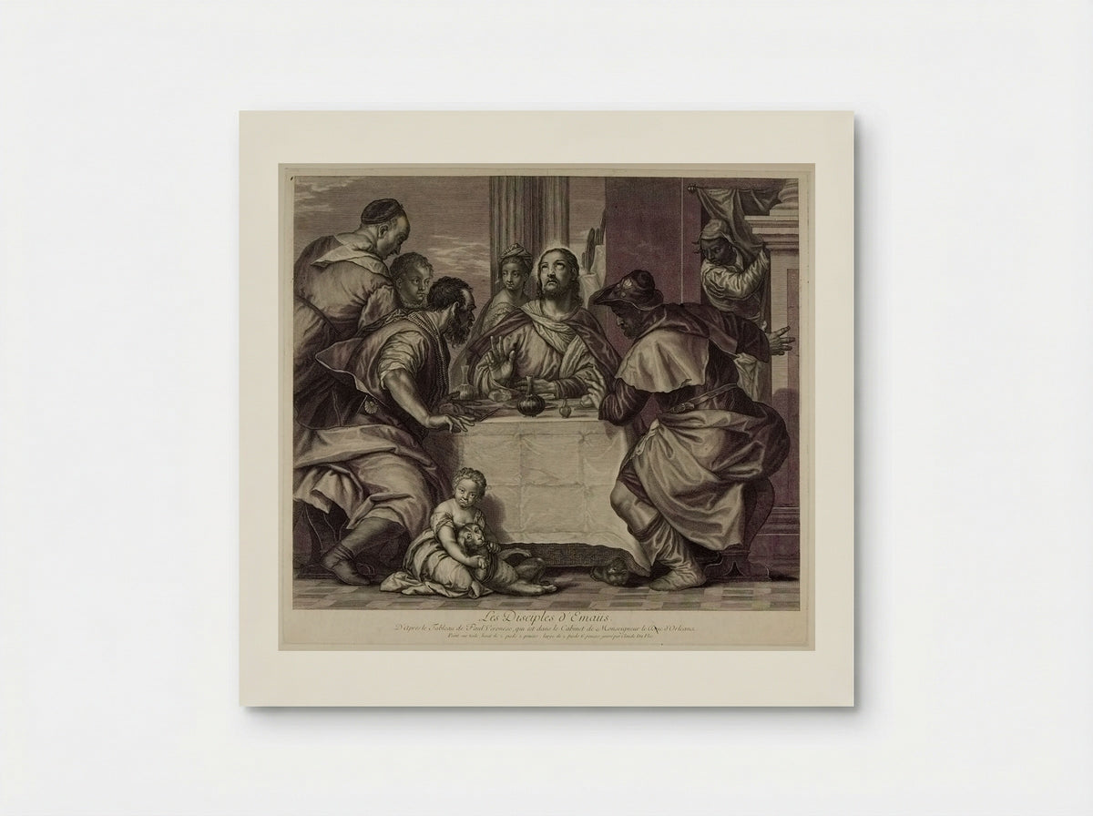 The Disciples at Emmaus - Claude Augustin Duflos - Poster