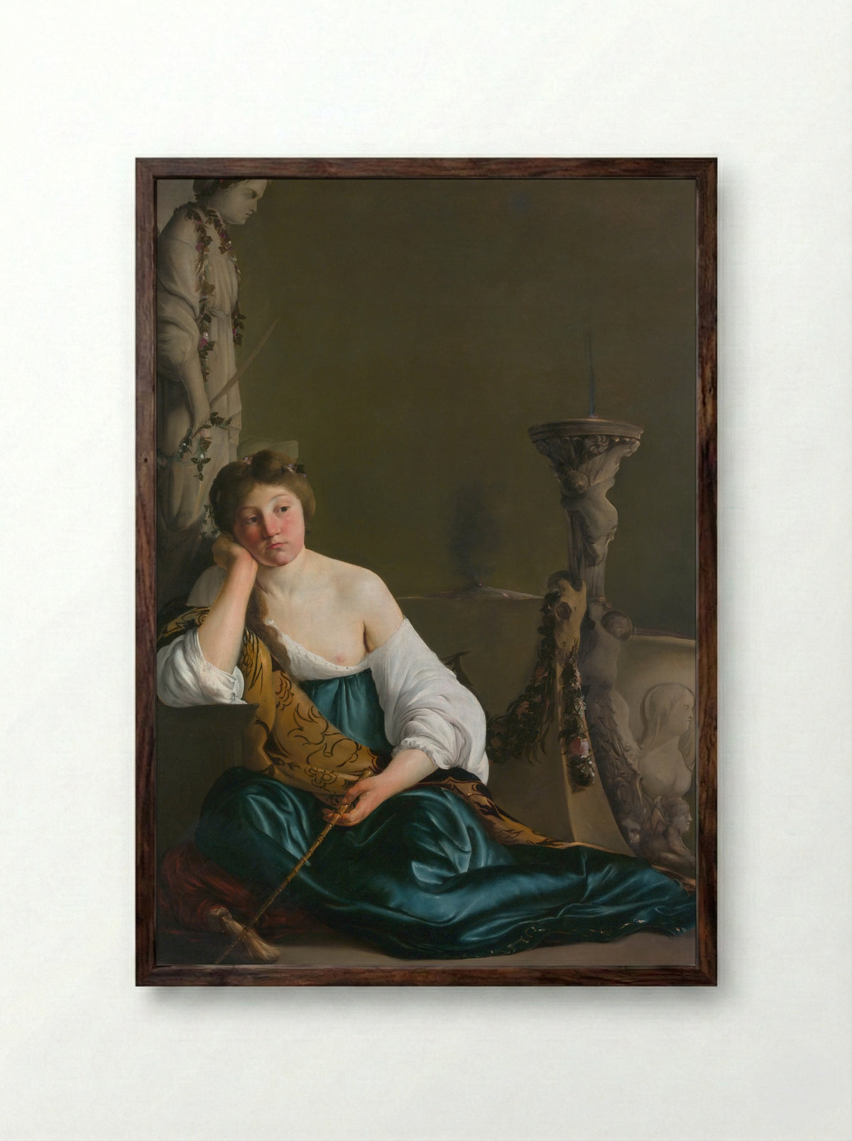 The Disillusioned Medea - Paulus Bor - Framed Print Dark Wood