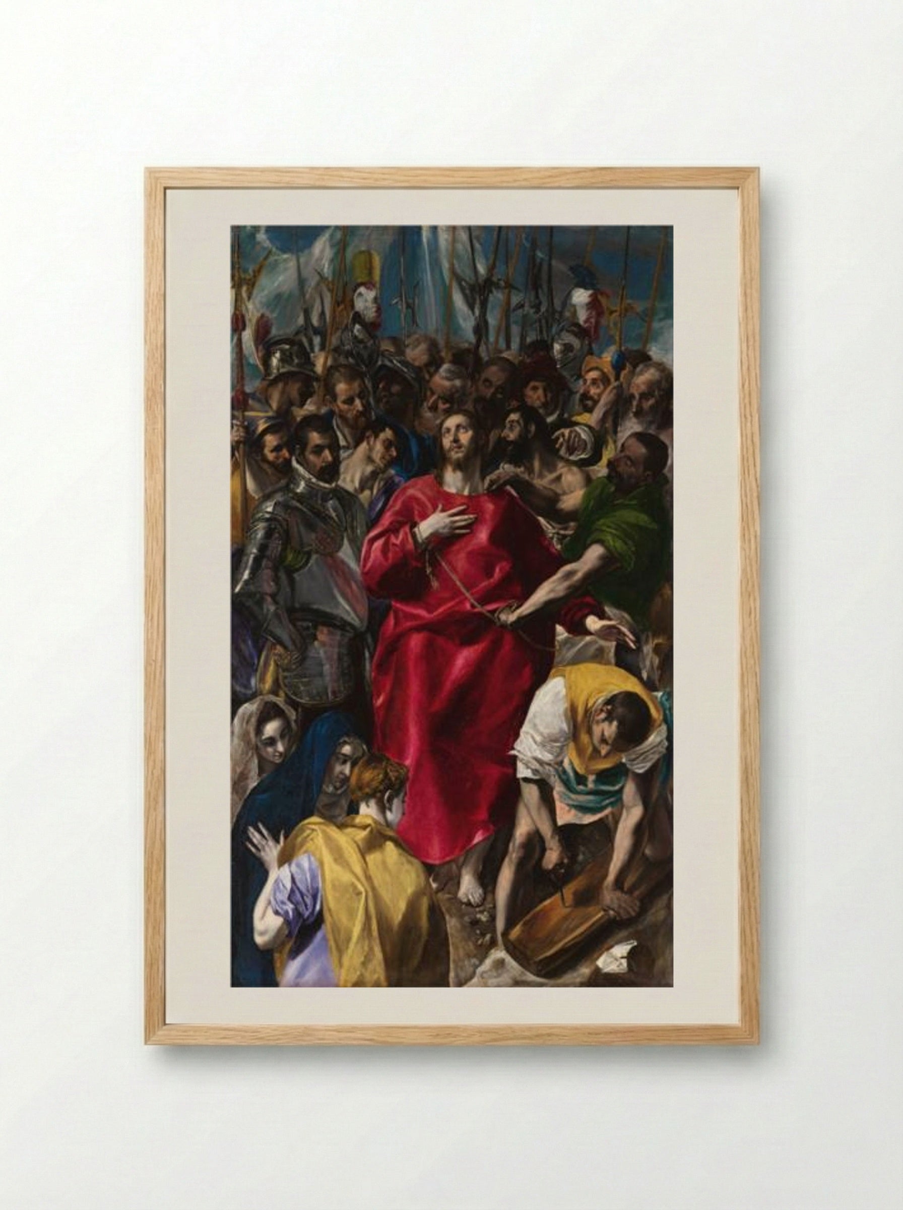 The Disrobing of Christ - El Greco - Framed Print Wood