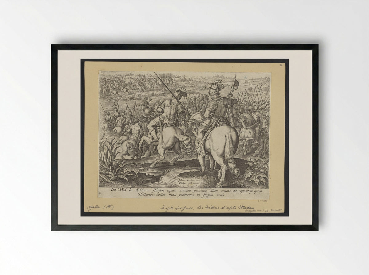 The Dissipation of the Spanish Enemy - Philips Galle - Framed Print Black